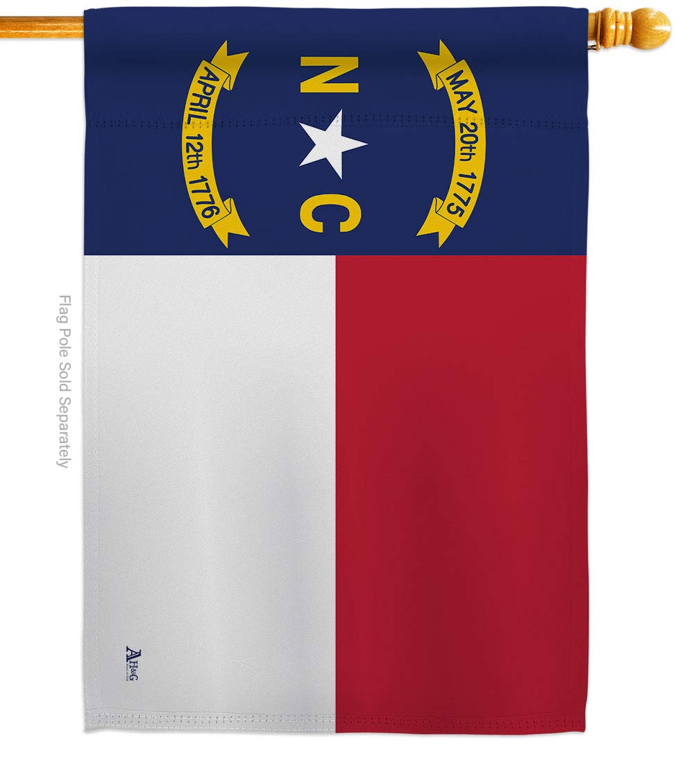 North Carolina State Flag 28x40 Inch - Double-Sided American Garden & Yard Banner for Outdoor Decor, Housewarming Gift & Patriotic Display