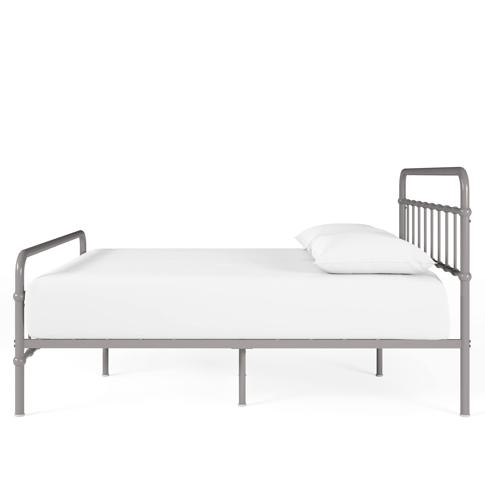 ZINUS Florence Full Size Metal Platform Bed Frame with Mattress Foundation - No Box Spring Needed, Easy Assembly, Grey - Perfect for Modern Bedrooms, Guest Rooms & Small Spaces