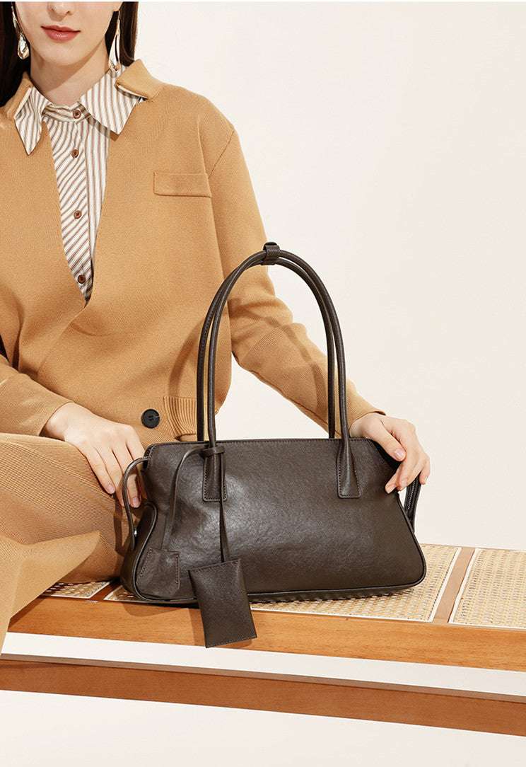 Stylish Genuine Leather Shoulder Bag for Women - Fashion Crossbody Purse with Adjustable Strap, Perfect for Work, Travel & Everyday Use