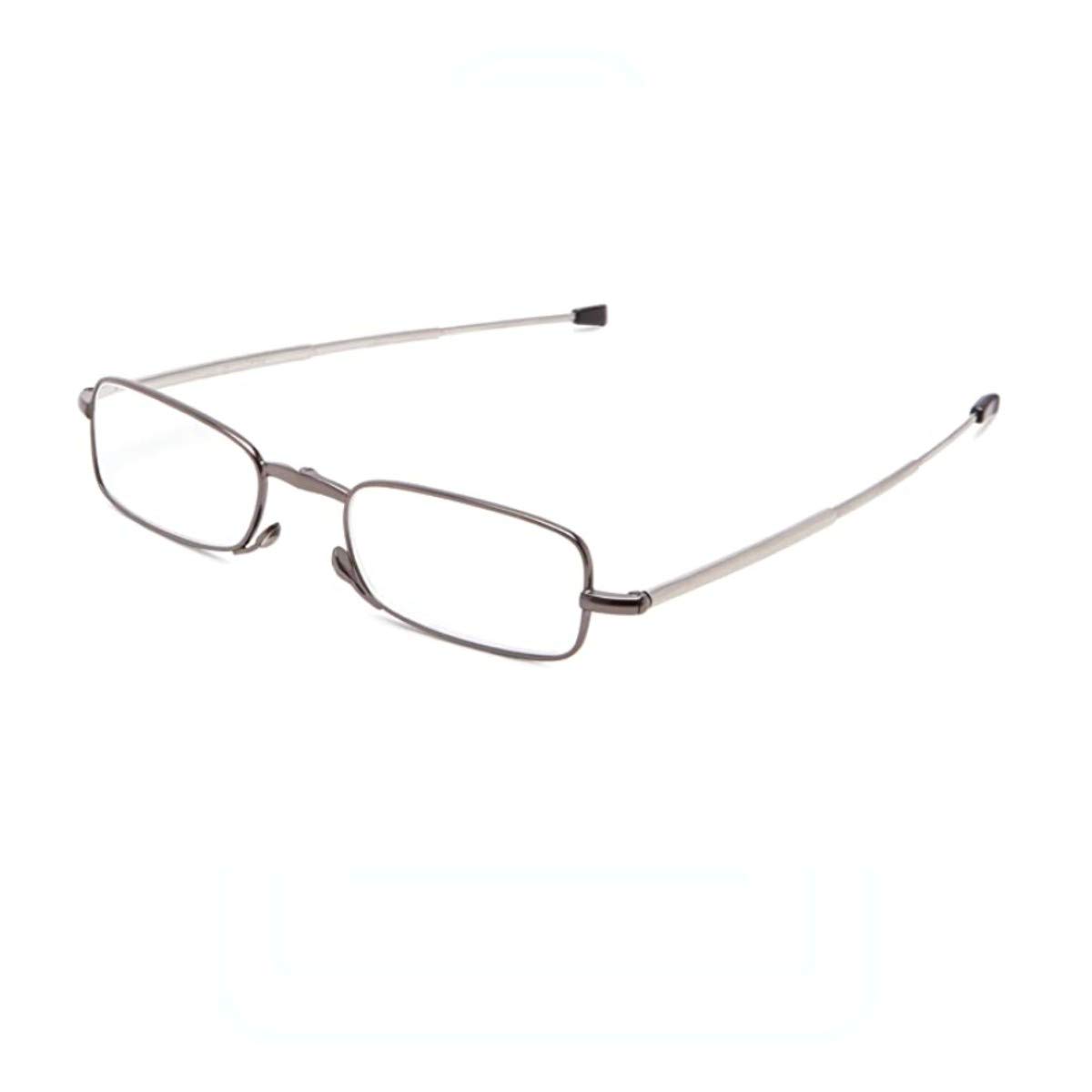 Foster Grant Gideon Folding Rectangular Reading Glasses for Men - Lightweight & Durable Eyewear for Reading, Travel, and Everyday Use