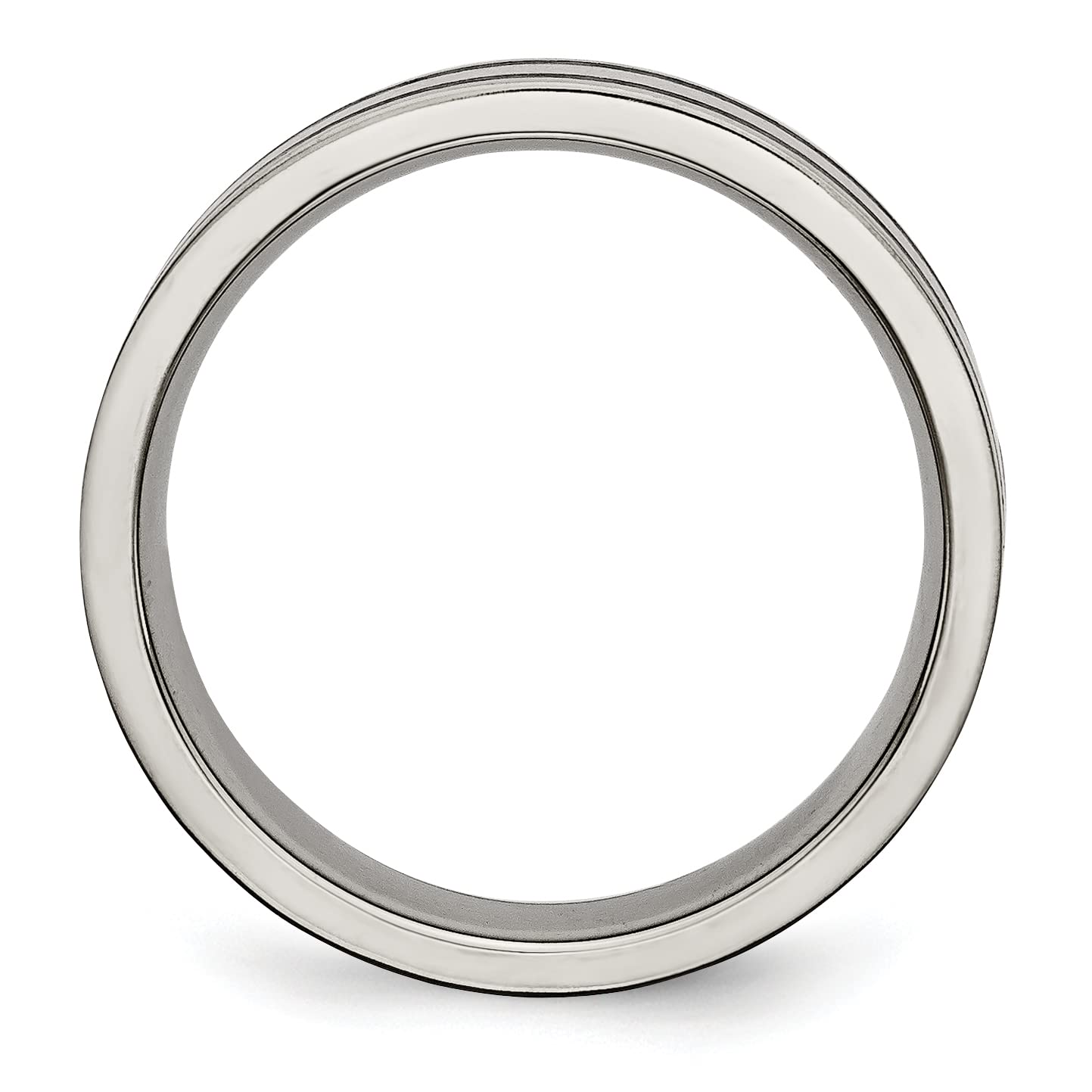 IceCarats Titanium Black 6mm Wedding Band Ring for Men - Durable & Comfortable Wedding Ring for Grooms, Engagement, Anniversary - Perfect for Everyday Wear & Special Occasions