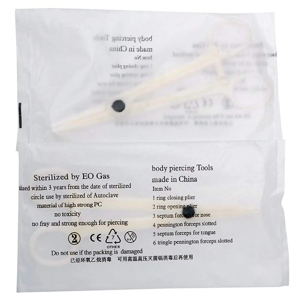 20pcs 14G 16G Disposable Body Piercing Needle Kit - Professional Horseshoe Ring, Captive Bead, Lip, Eyebrow & Tongue Jewelry Tools for Safe Body Piercing at Home or Studio