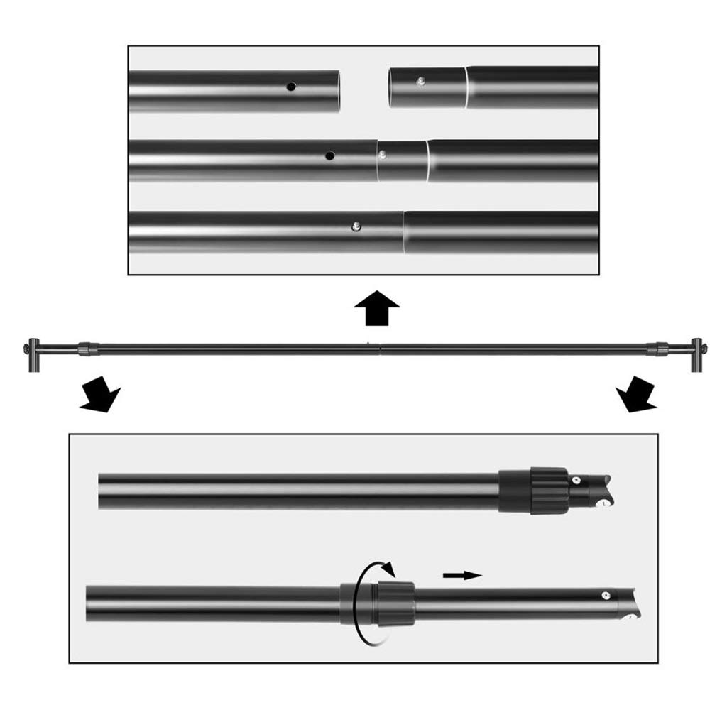 NANZU Double-Crossbar Backdrop Stand for Photo Studio - Perfect for Green Screen & Video Shooting