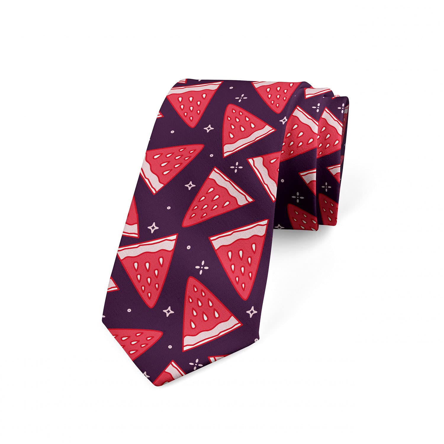 Ambesonne Watermelon Print Necktie - 3.7