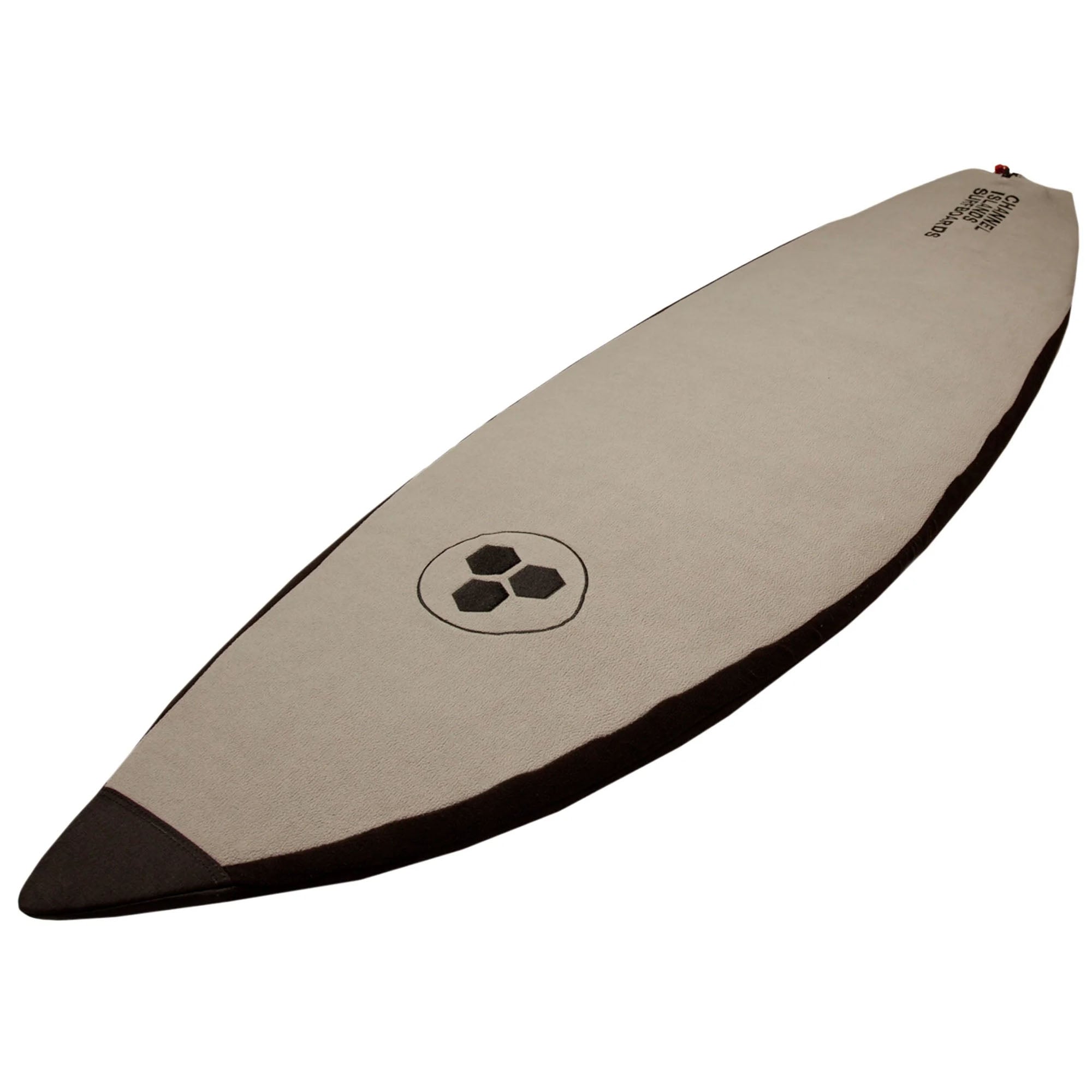 Channel Islands Snuggie 2.0 Shortboard Surfboard Sock Cover - Grey/Black - Protect Your Surfboard from Scratches & UV Damage - Perfect for Travel & Storage