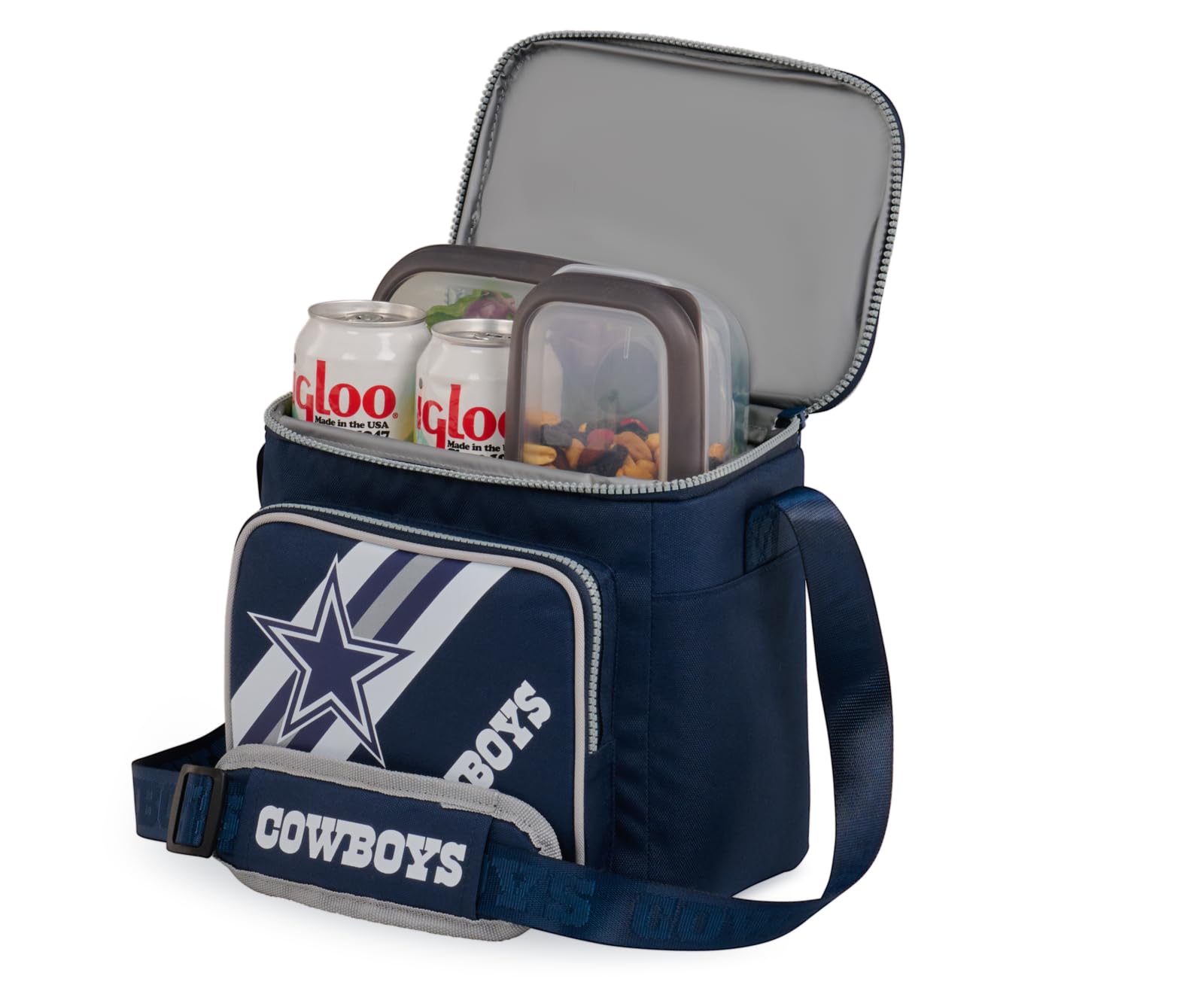 Igloo Dallas Cowboys NFL Square Lunch Cooler Bag - Insulated Picnic, Beach, Tailgating & Camping Cooler for Food & Drinks