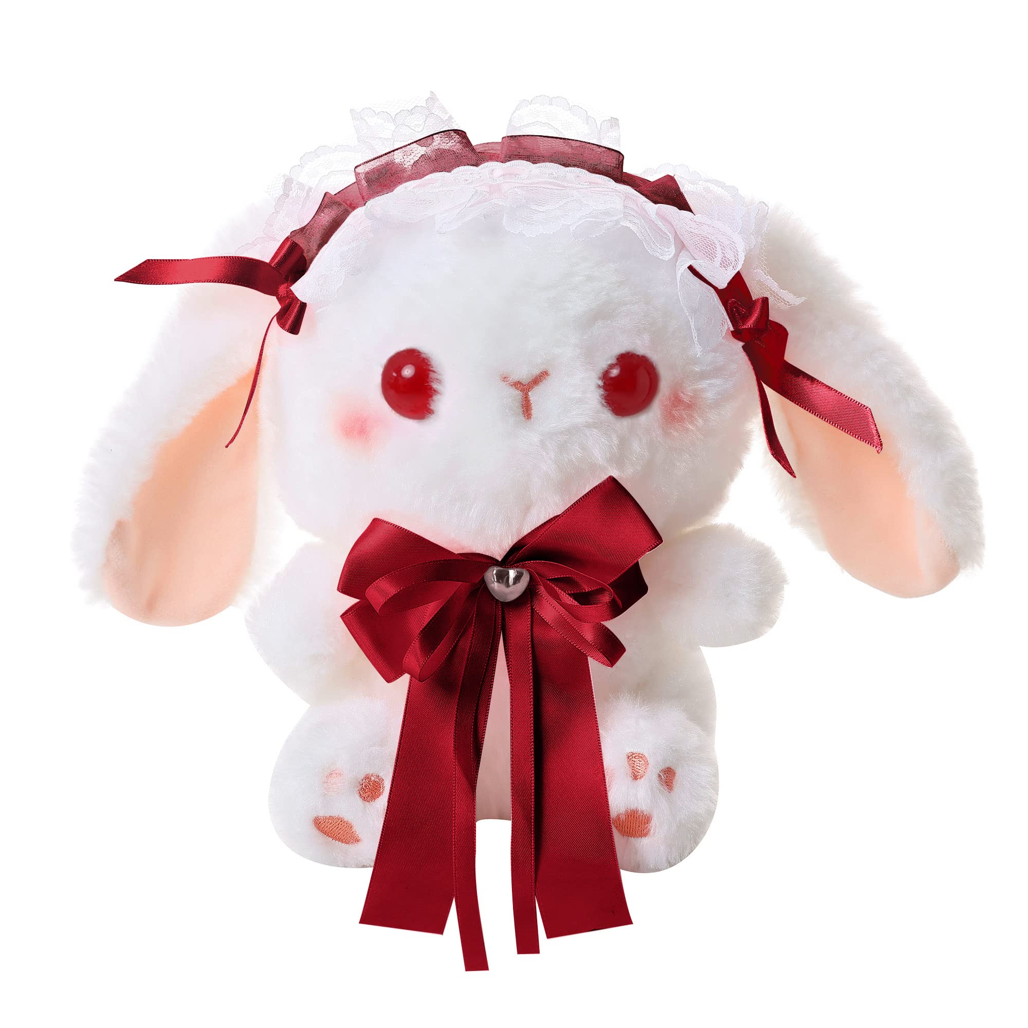 Cute 9 Inch Lolita Bunny Plush Toy - Soft Stuffed Animal Doll for Kids, Best Gift for Children (Red) - Perfect for Bedtime Cuddles, Nursery Decor & Birthday Presents