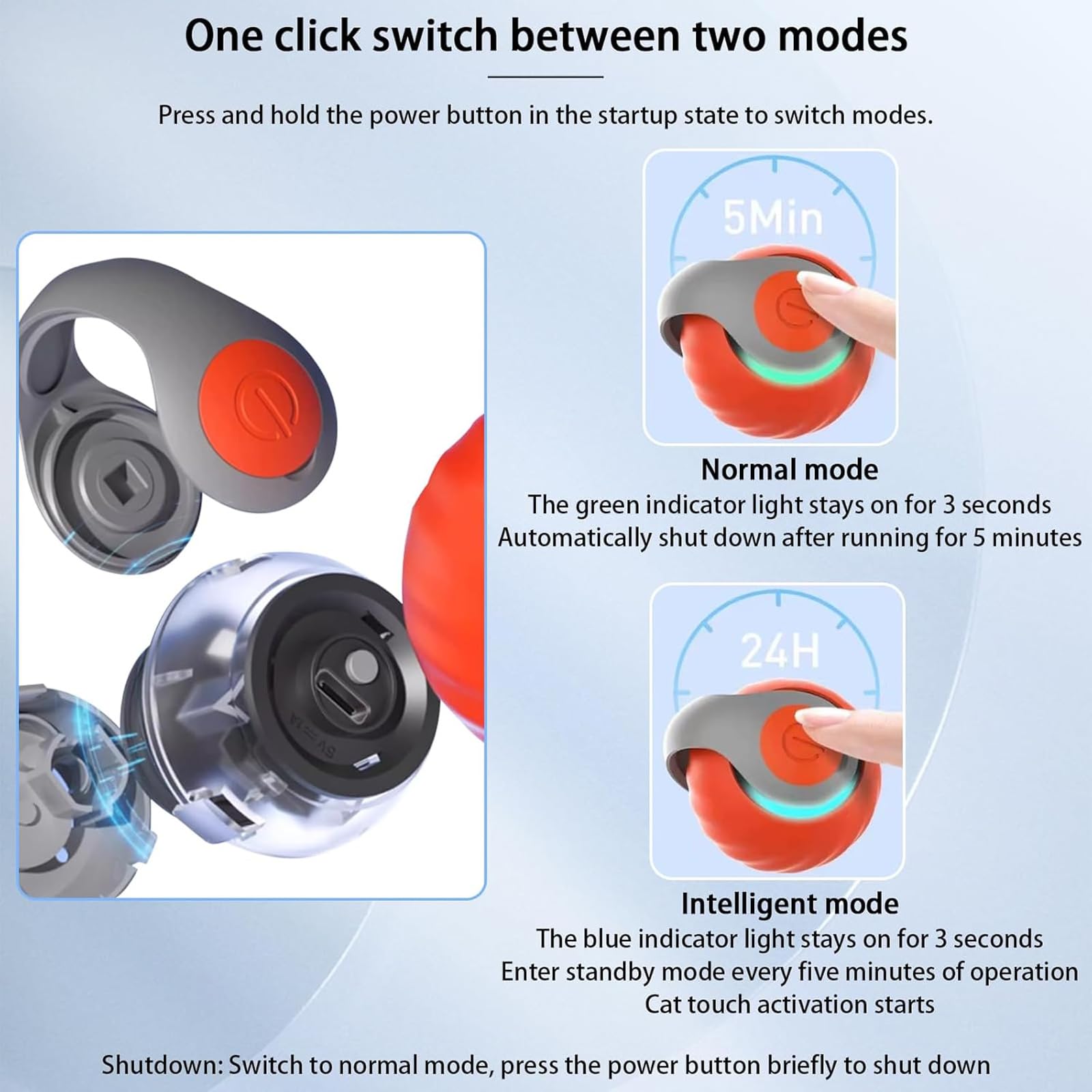 Speedy Tail 2.0 Automatic Interactive Cat Toy - Self Moving Smart Ball with Tail for Indoor Cats - 2 Speed Adjustments (2PCS Orange) - Perfect for Playtime & Exercise to Reduce Boredom