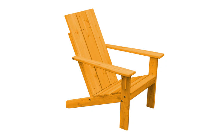 Modern Adirondack Chair - Contemporary Outdoor Lounge Chair with Weather-Resistant Wood - Perfect for Patio, Garden, Poolside & Backyard Relaxation
