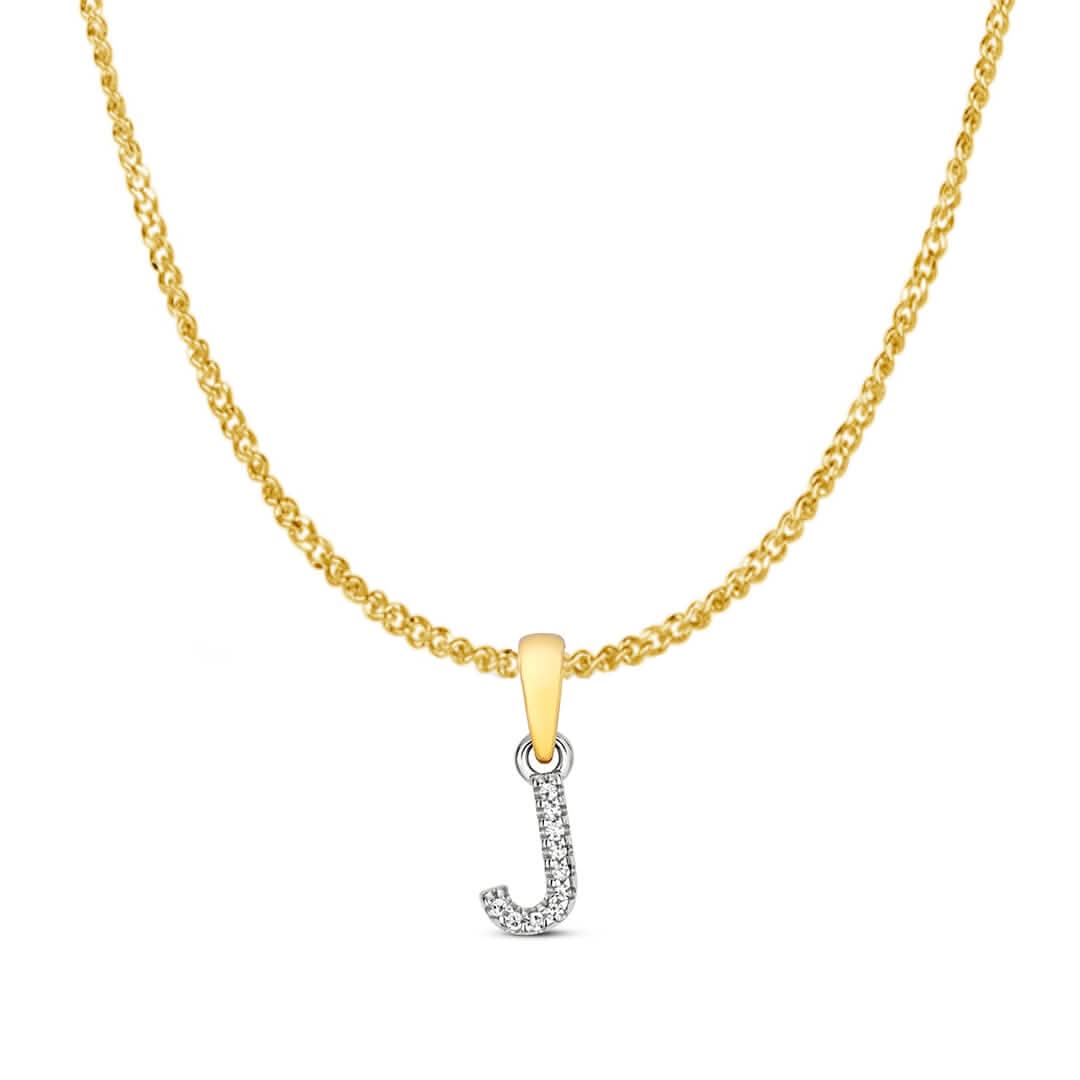 Personalized Diamond Initial Necklace - 9K Solid Gold Monogram Pendant (A-Z) | Elegant Gift for Women, Birthday, Anniversary & Everyday Wear