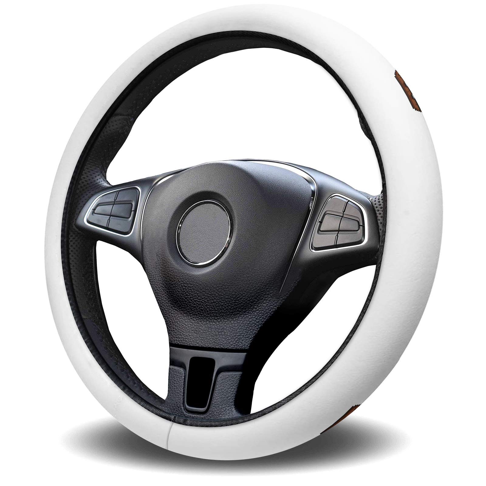 Universal 15-inch Pirate Ship & Skull Design Steering Wheel Cover - Anti-Slip & Washable Car Accessory for Women & Men - Fits Truck, Car, SUV & Auto - Perfect for Road Trips & Themed Car Decor