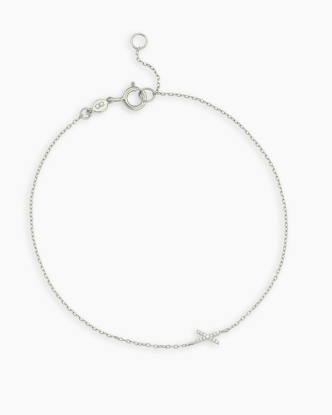 Diamond Pavé Alphabet Bracelet - Personalized Initial Letter Bracelet for Women, Sterling Silver or Gold Plated, Elegant Gift for Birthday, Anniversary, Valentine's Day | Perfect for Everyday Wear & Special Occasions