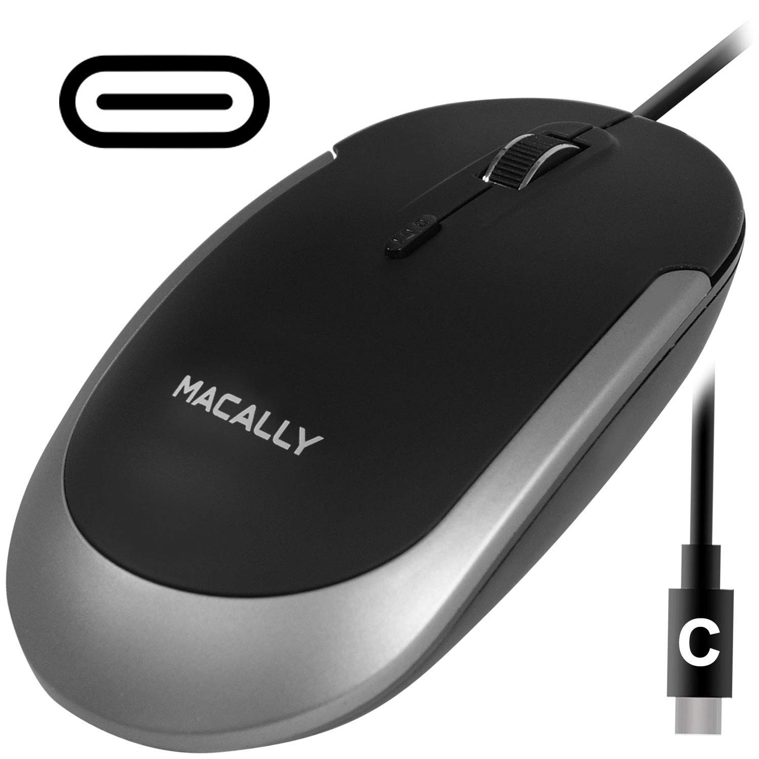 Macally USB C Mouse and Ultra Slim USB C Keyboard Set - Premium MacBook Accessories for Work, Travel & Home Office Use