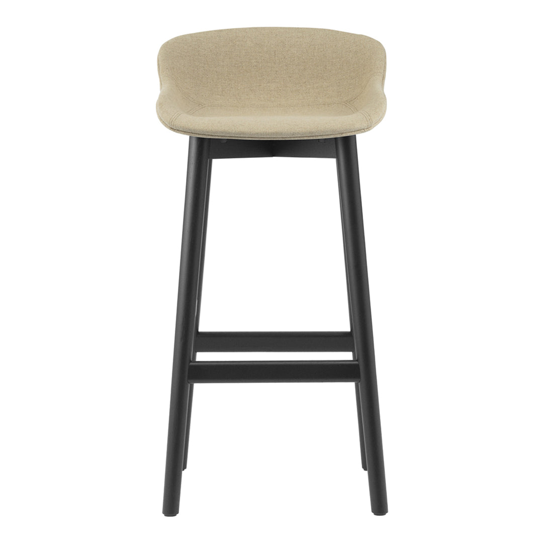 Premium Hyg Bar Stool with Full Upholstered Seat & Sturdy Wood Base - Perfect for Kitchen Islands, Home Bars, and Modern Dining Spaces