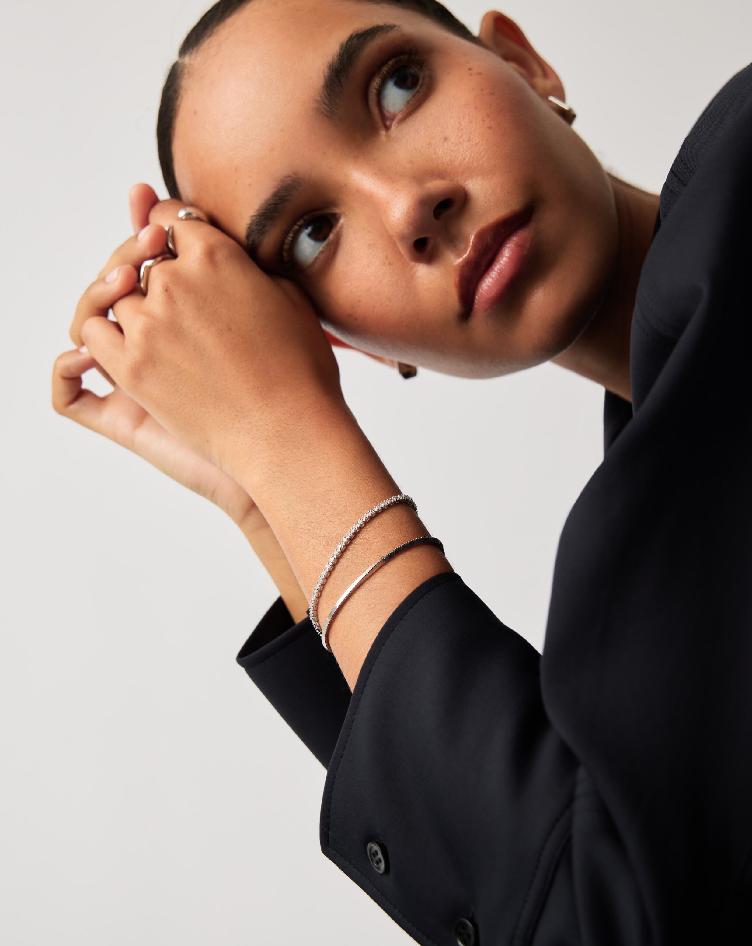 Classic Tennis Necklace & Bracelet Set | Sterling Silver Cubic Zirconia Jewelry | Perfect for Weddings, Parties & Special Occasions