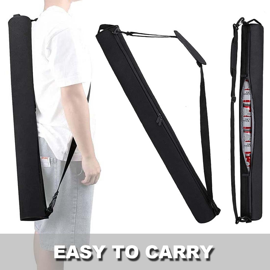 Semikk Insulated Golf Beer Sleeve - 7 Can Capacity Cooler Bag for Golf Bags | Golf Accessories for Men | Perfect for Golf Courses, Tailgating & Outdoor Events