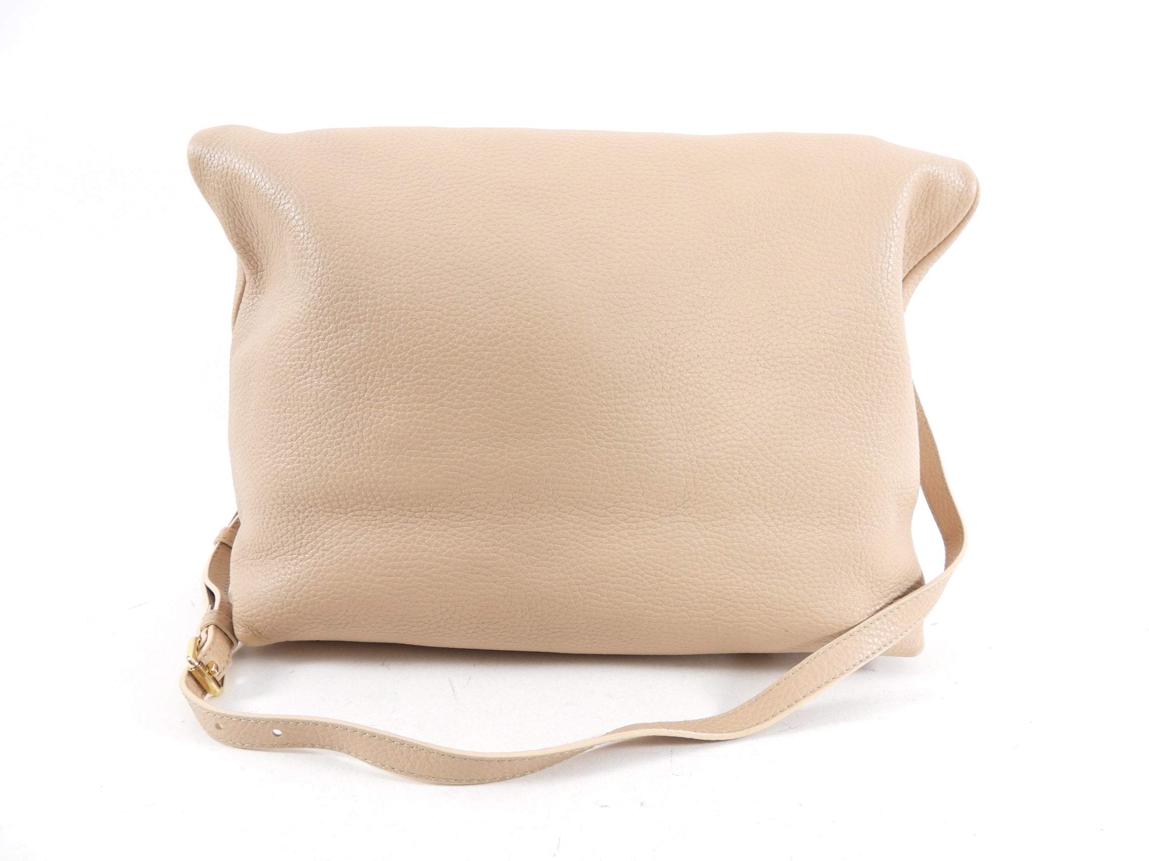 Burberry Beige Grained Leather 2-Way Shoulder Bag & Clutch Purse for Women | Luxury Designer Handbag for Work, Travel & Evening Events