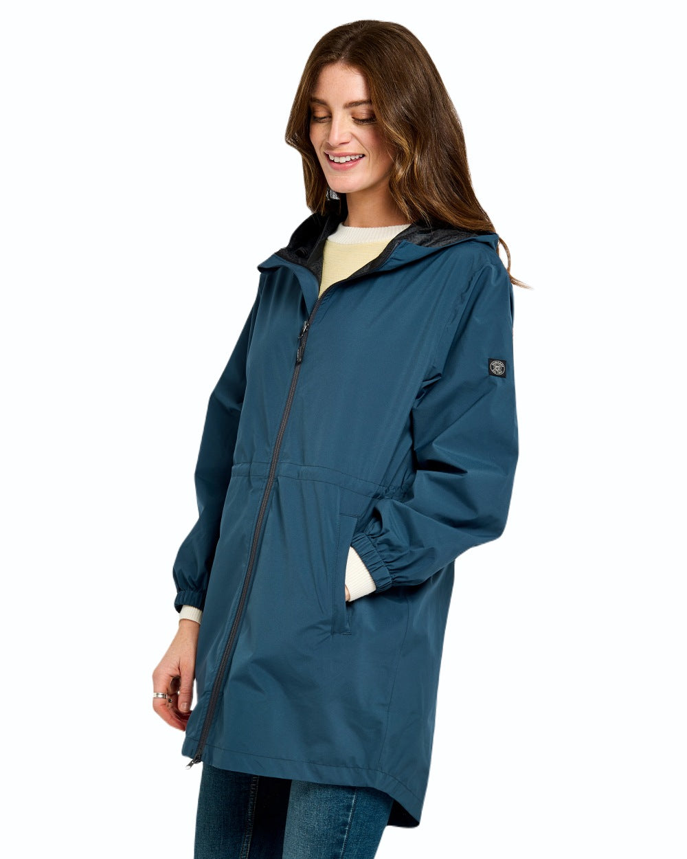 Dubarry Women's Brookside Hooded Raincoat - Waterproof Lightweight Jacket for Outdoor Activities & Rainy Days