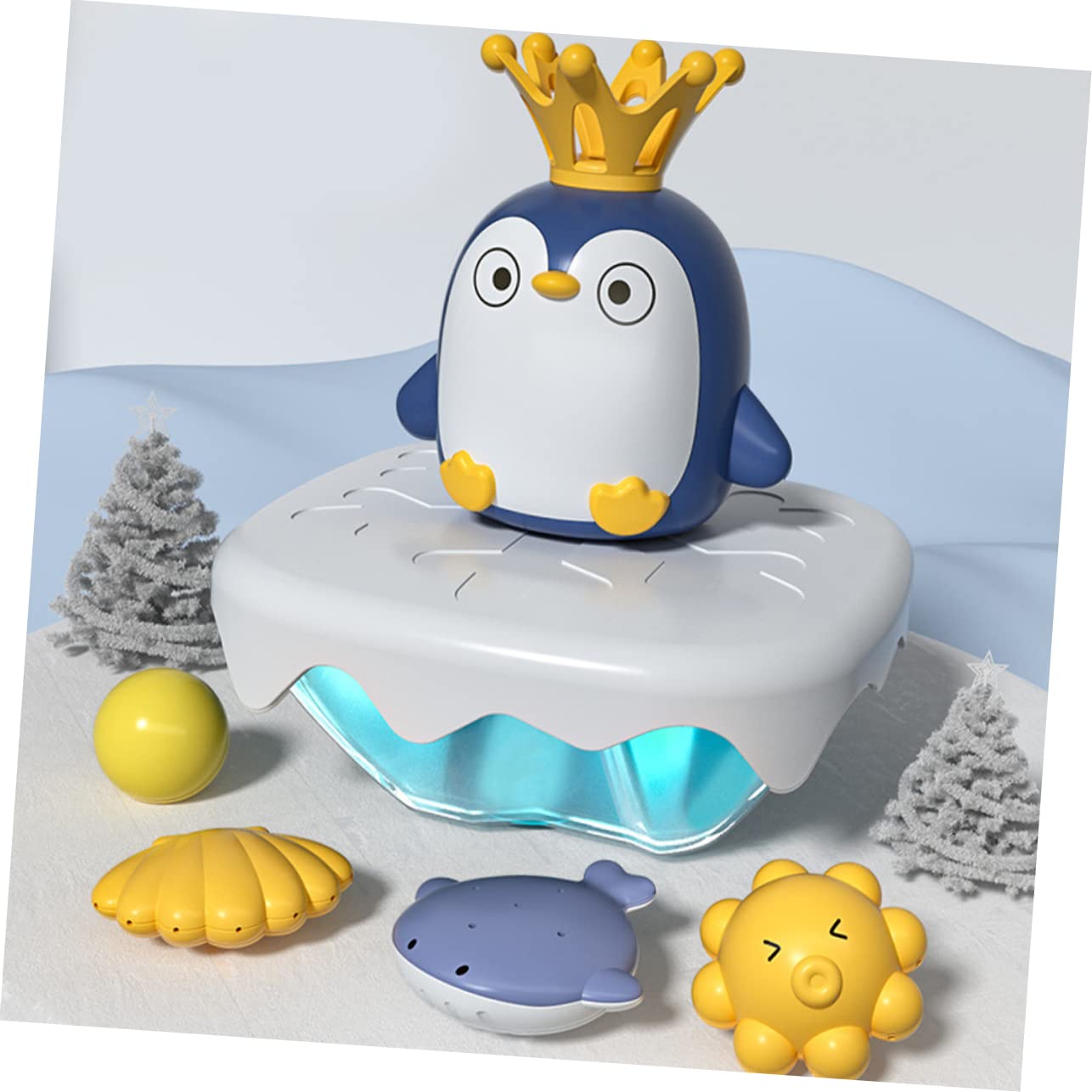 UPKOCH 4 Sets Penguin Bath Toys - Water Spray & Sprinkler Fun Bath Time Toys for Kids, Cute Penguin Shaped Bathroom Play Set for Toddlers & Babies - Perfect for Bathtub, Pool, and Outdoor Water Play
