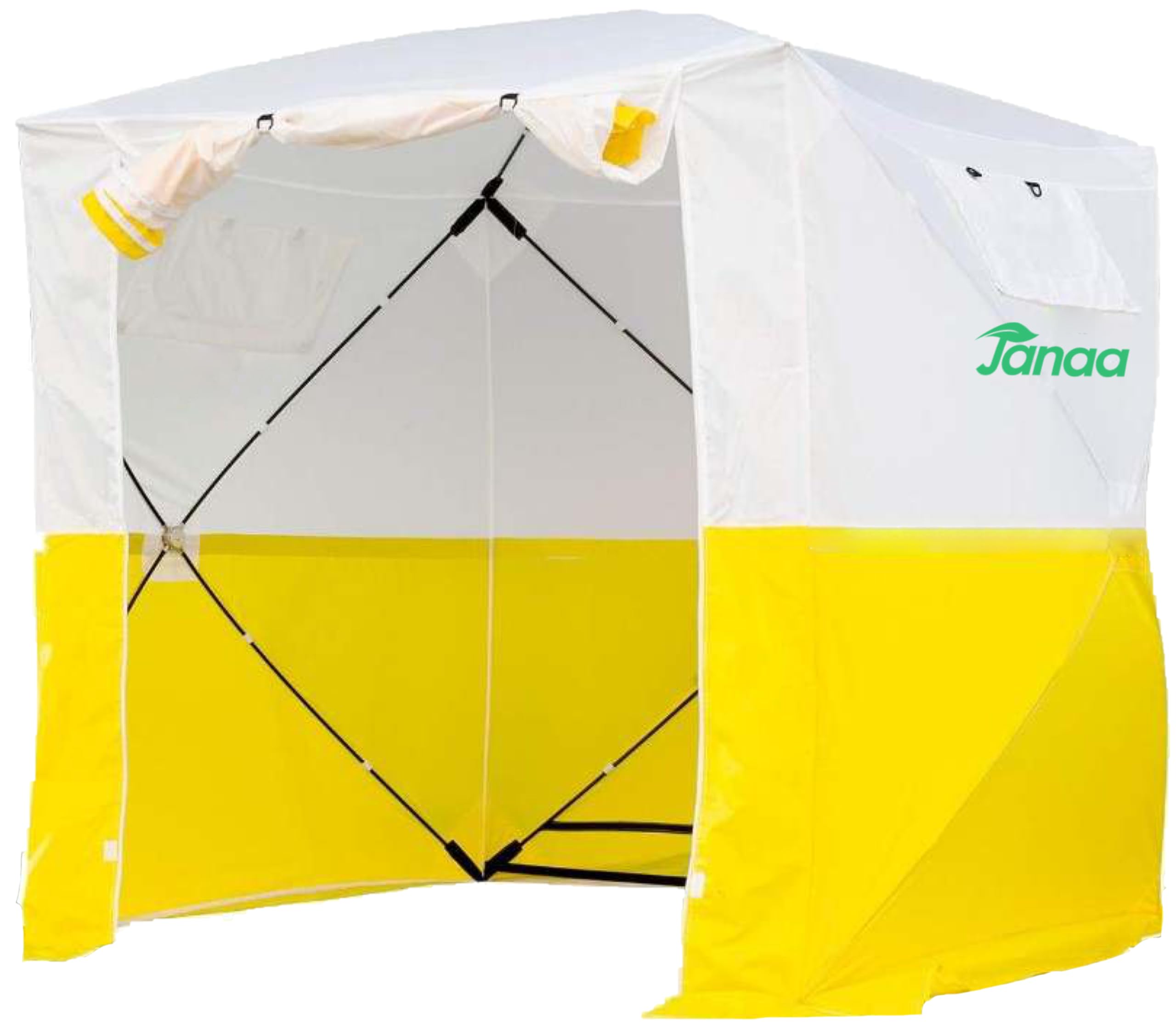 JAX3 Professional Pop Up Work Tent - 6.2x6.2x7.05 Ft UV50+ Waterproof Instant Setup Tool-Free - Heavy Duty Commercial Shelter for Outdoor Work, Fiber Optic Splicing, Construction & Camping