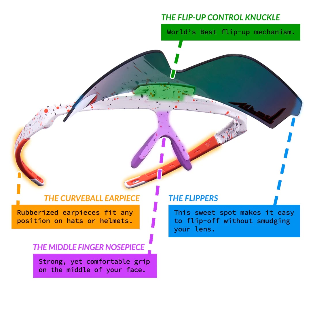 Pit Viper The Flip Offs Heater Sunglasses - Polarized UV Protection for Outdoor Sports & Adventure Activities