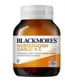 Blackmores Super Strength Horseradish Garlic + C Supplement - Immune Support & Antioxidant Boost - Supports Respiratory Health & Circulation - Perfect for Cold Season & Wellness Routine