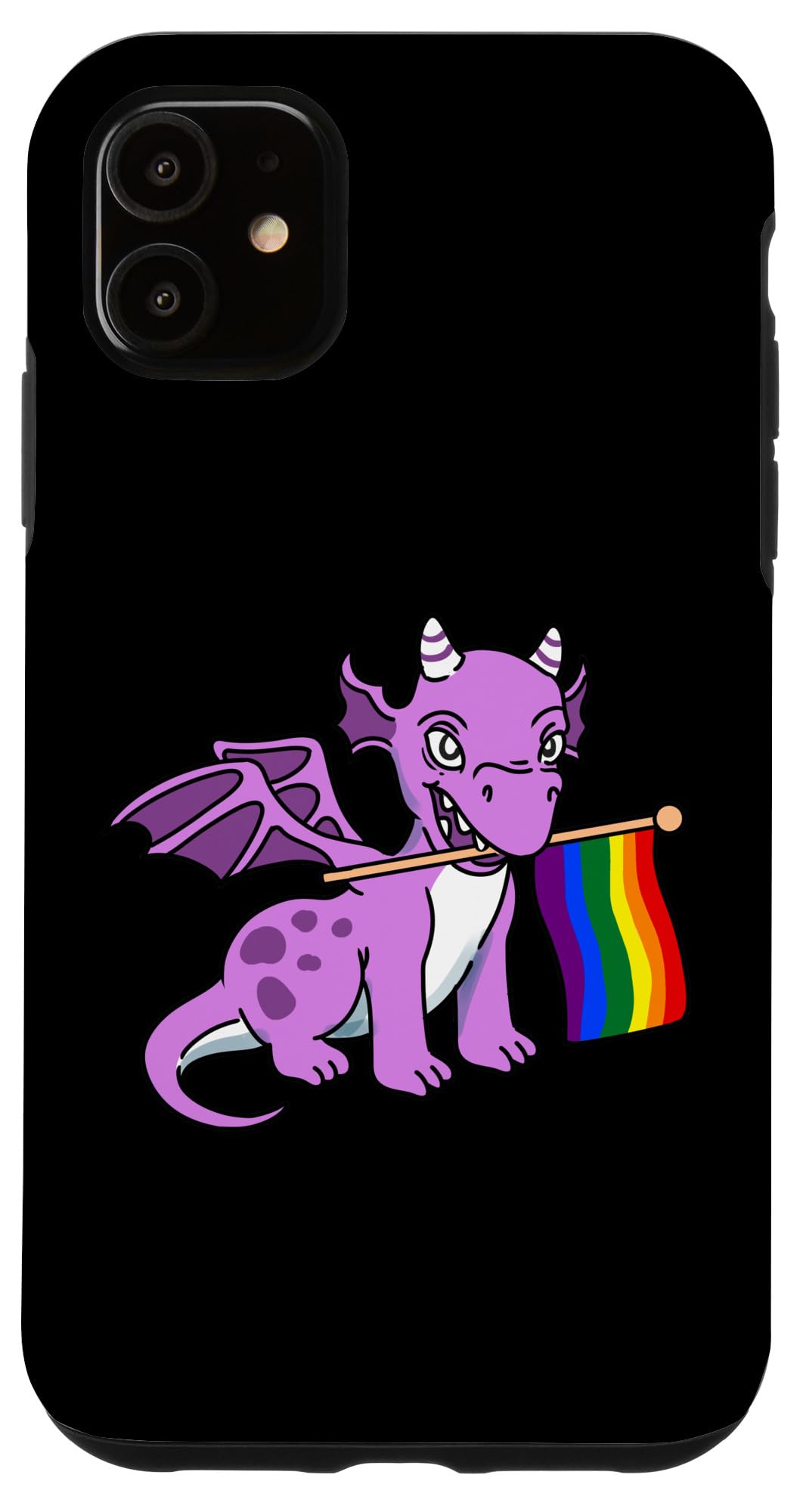 iPhone 11 Case - Rainbow Dragon Pride Protective Cover | Durable Shockproof Phone Case for LGBTQ+ Community | Perfect for Pride Parades, Festivals & Daily Use