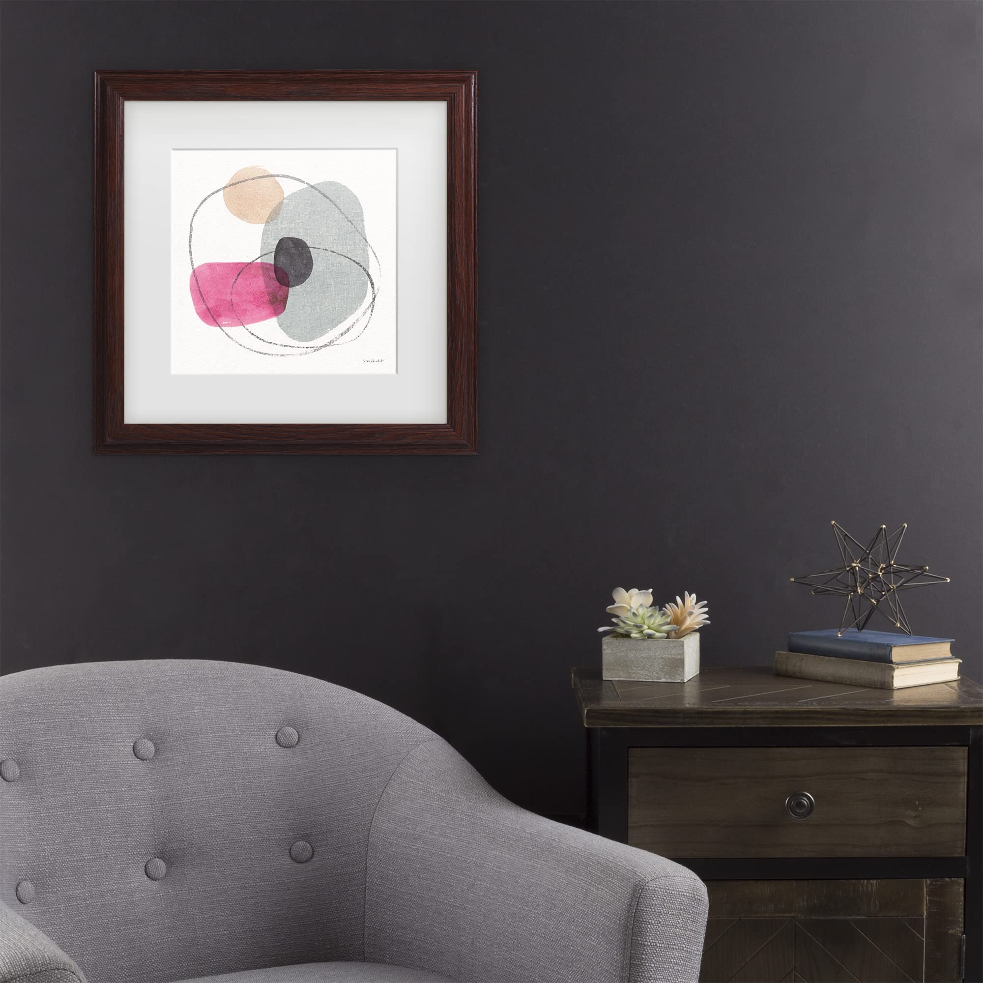 Lisa Audit 'Think Pink 11' Canvas Wall Art Print - Pink Abstract Floral Painting for Living Room, Bedroom & Office Decor | Trademark Fine Art Collection