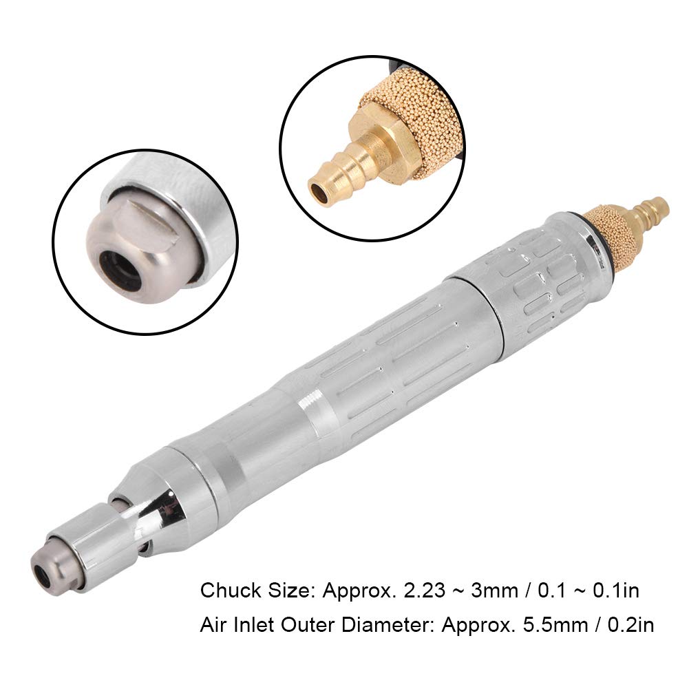 Air Micro Die Grinder - High Power Saving Pneumatic Grinding Tool with 180° Straight Handle for Glass, Stone & Metal | Perfect for Jewelry Making, DIY Crafts & Precision Polishing