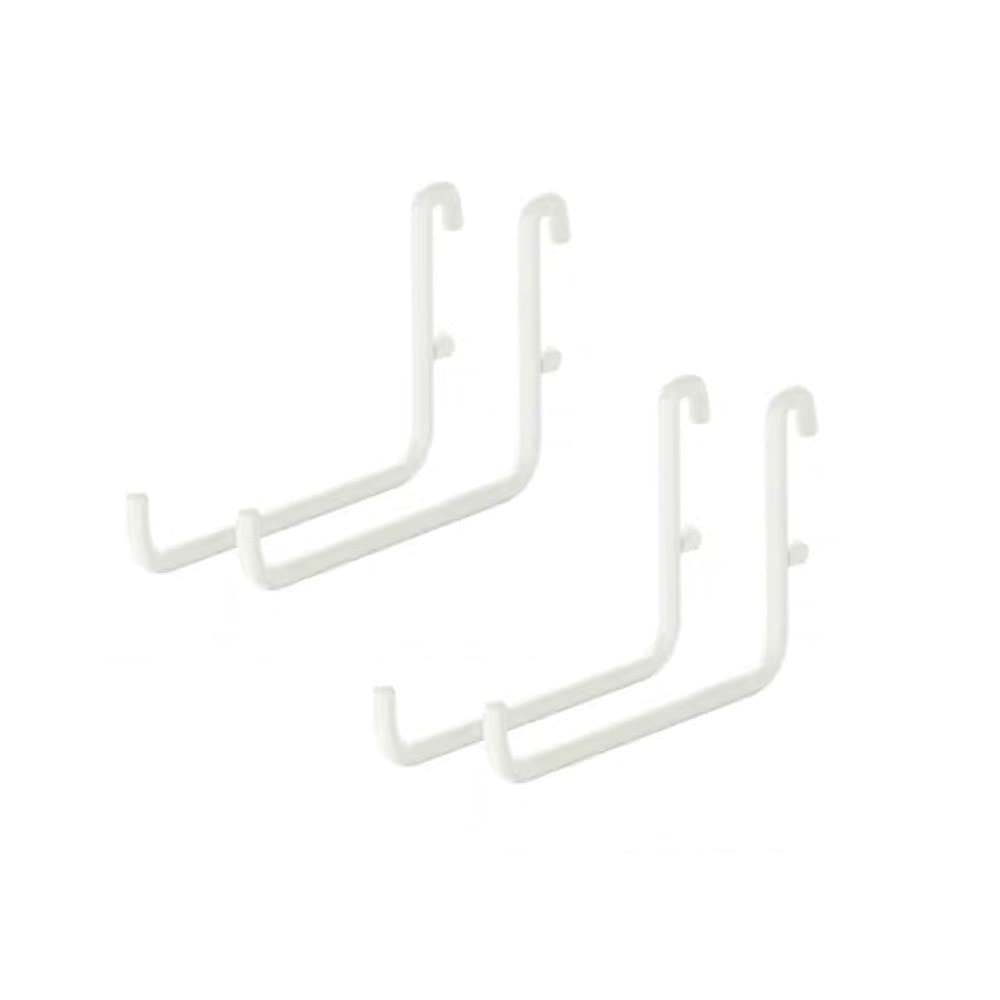 Keepo Peg Board Organizer Set with 4 Long Hooks - Wall Mounted Tool Storage Solution for Garage, Workshop & Home Organization
