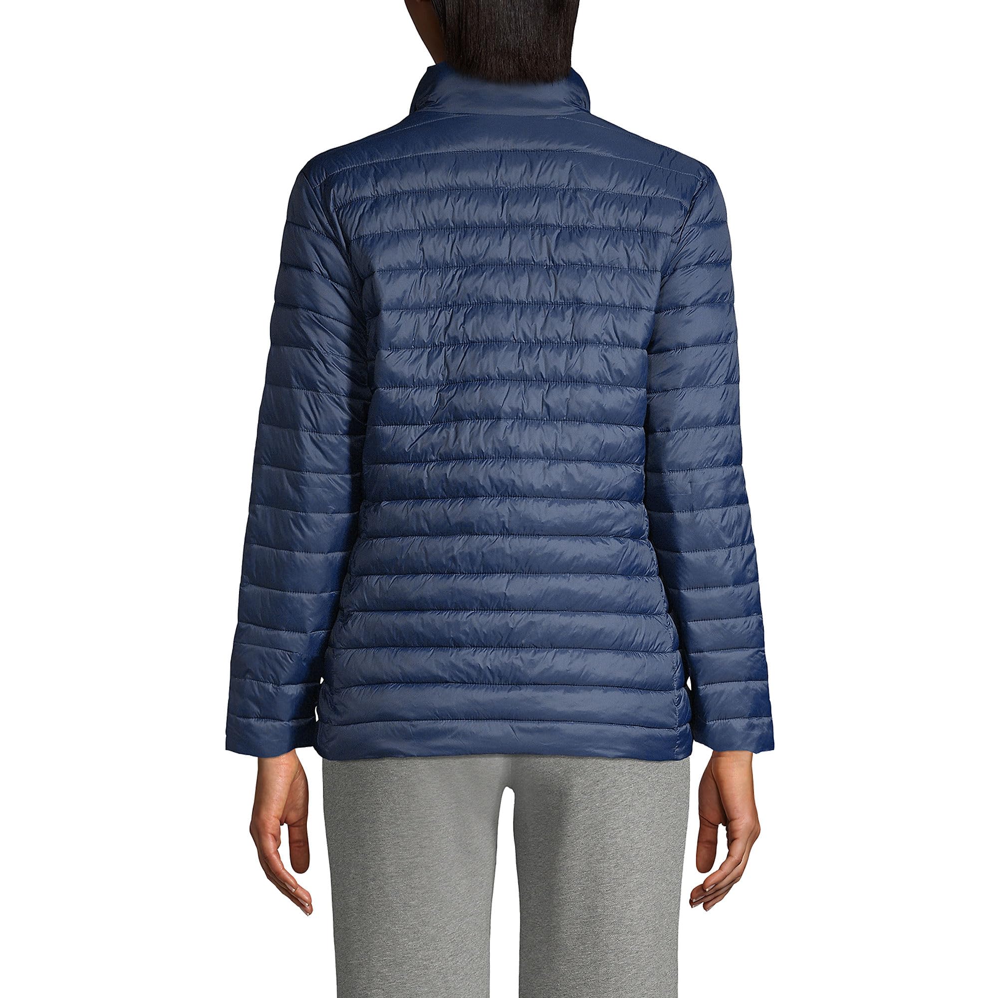 Lands' End Women's ThermoPlume Jacket - Insulated School Uniform Coat for Cold Weather - Perfect for Winter Classrooms & Outdoor Activities