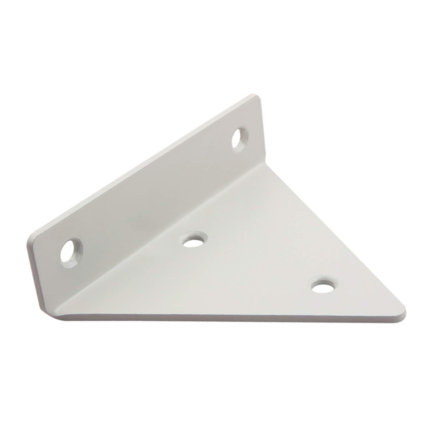 Filit 2 Pack Hidden Shelf Brackets - Heavy Duty Metal Wall Mounted Triangle Supports for DIY Floating Shelves, Modern Space Saving Storage Rack (White, 8x10cm/3x4in) - Perfect for Home Office, Kitchen, Bathroom & Living Room Organization