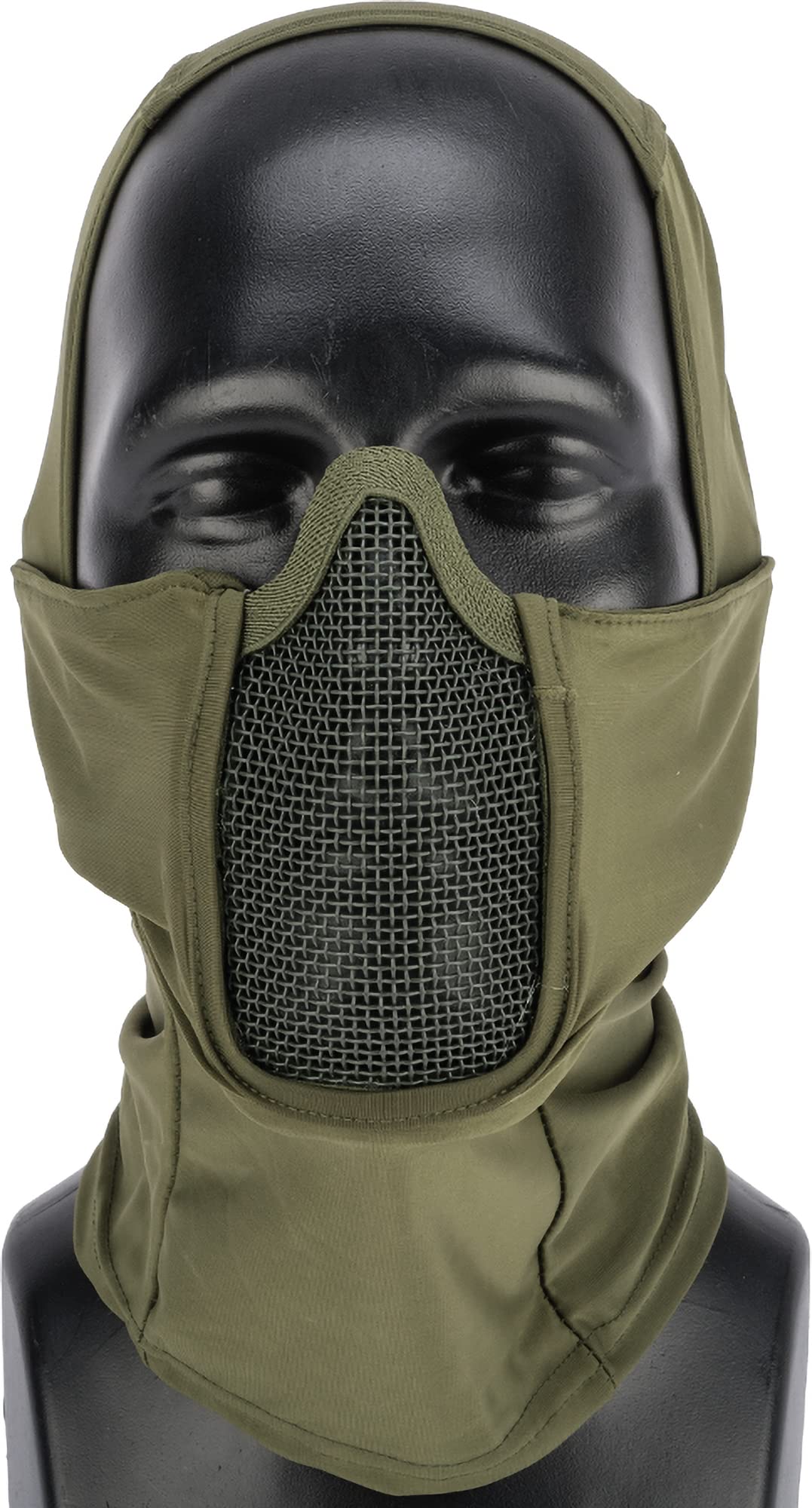 Matrix Shadow Fighter Airsoft Hood with Mesh Mouth Protector - OD Green Tactical Headgear for Airsoft, Paintball & Outdoor Sports | Perfect for CQB, Milsim & Tactical Training