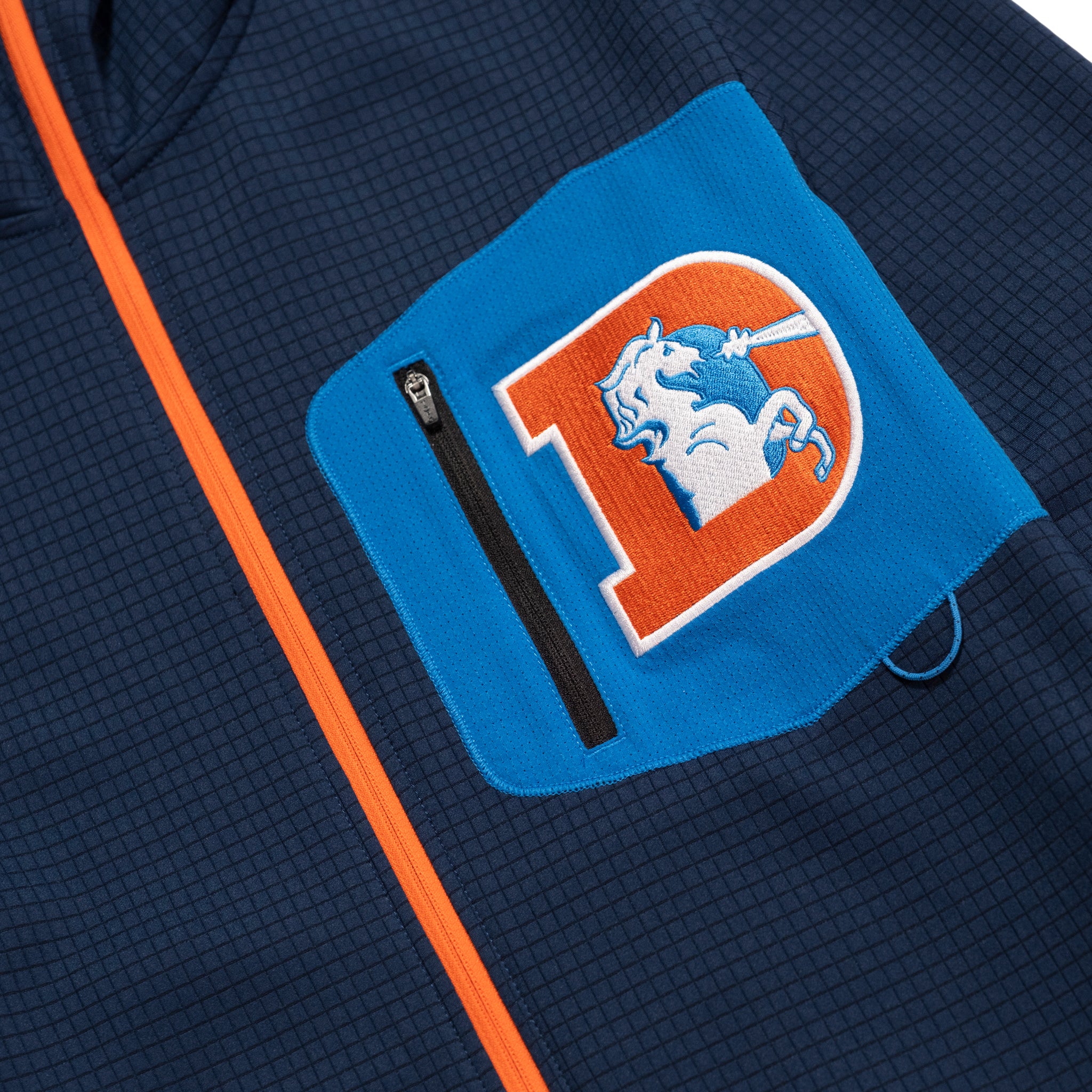 Topo Designs x Denver Broncos Midlayer Hoodie for Men & Women - Lightweight Fleece Pullover for Outdoor Adventures & Casual Wear