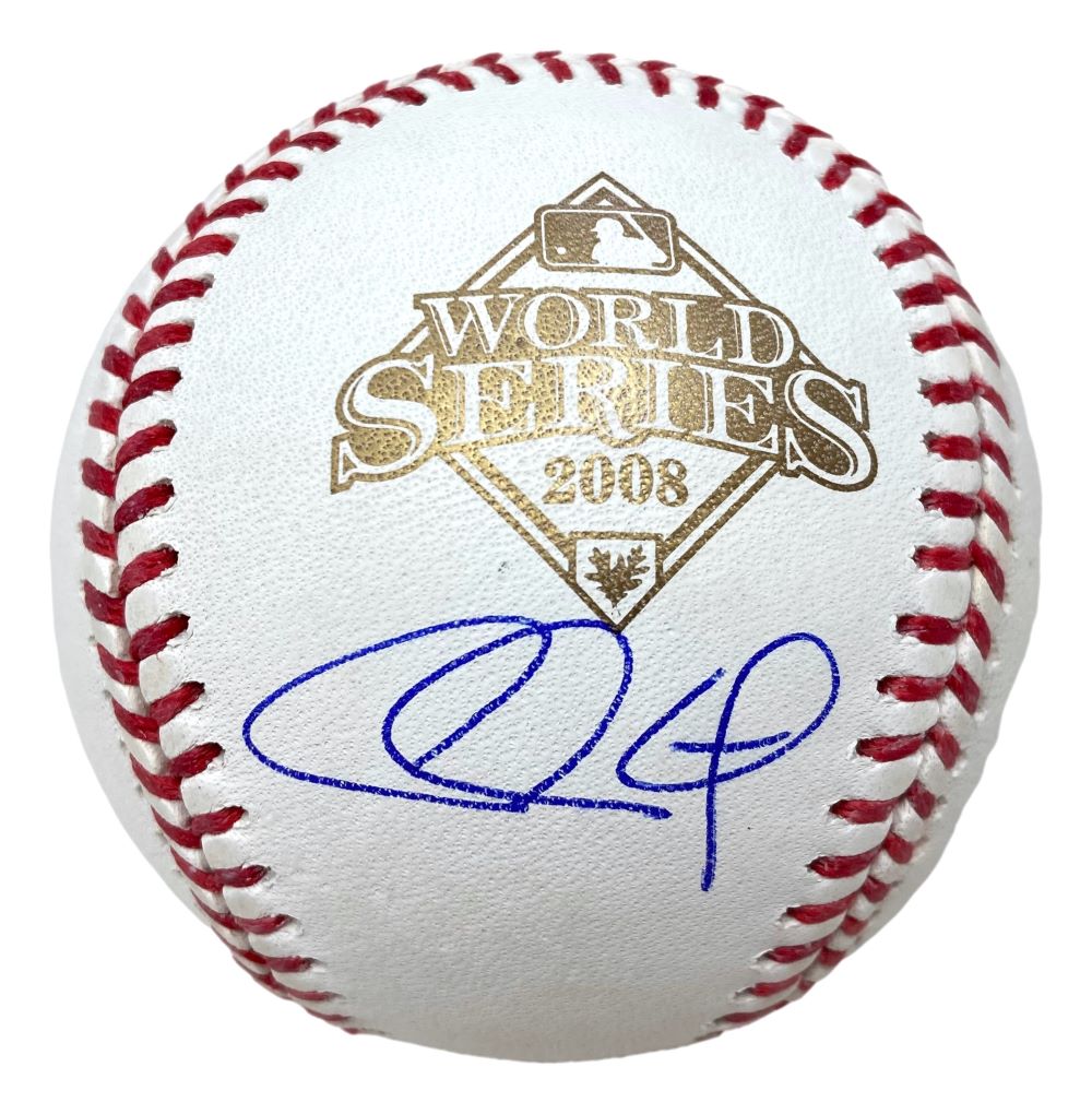 Chase Utley Autographed Philadelphia Phillies 2008 World Series Baseball - Official MLB Memorabilia for Sports Collectors & Phillies Fans - Perfect for Display in Man Cave or Sports Room