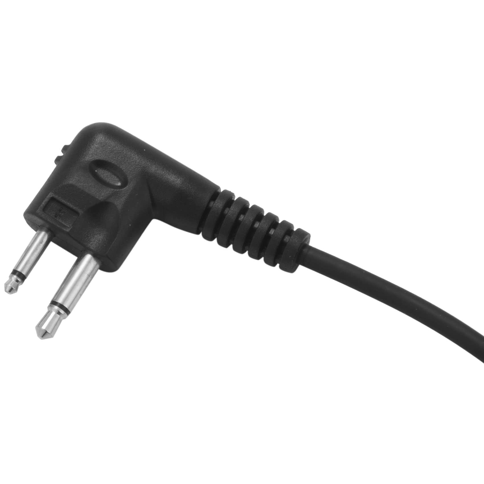 4 Pack 2-Pin Advanced D Clip-Ear PTT Headset Microphone for Two-Way Radios - Perfect for Security, Construction & Outdoor Communication