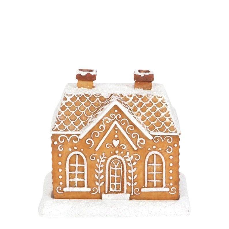 Gingerbread House Incense Burner - Handmade Ceramic Aromatherapy Diffuser for Christmas & Holiday Decor | Perfect for Home, Office & Gifts