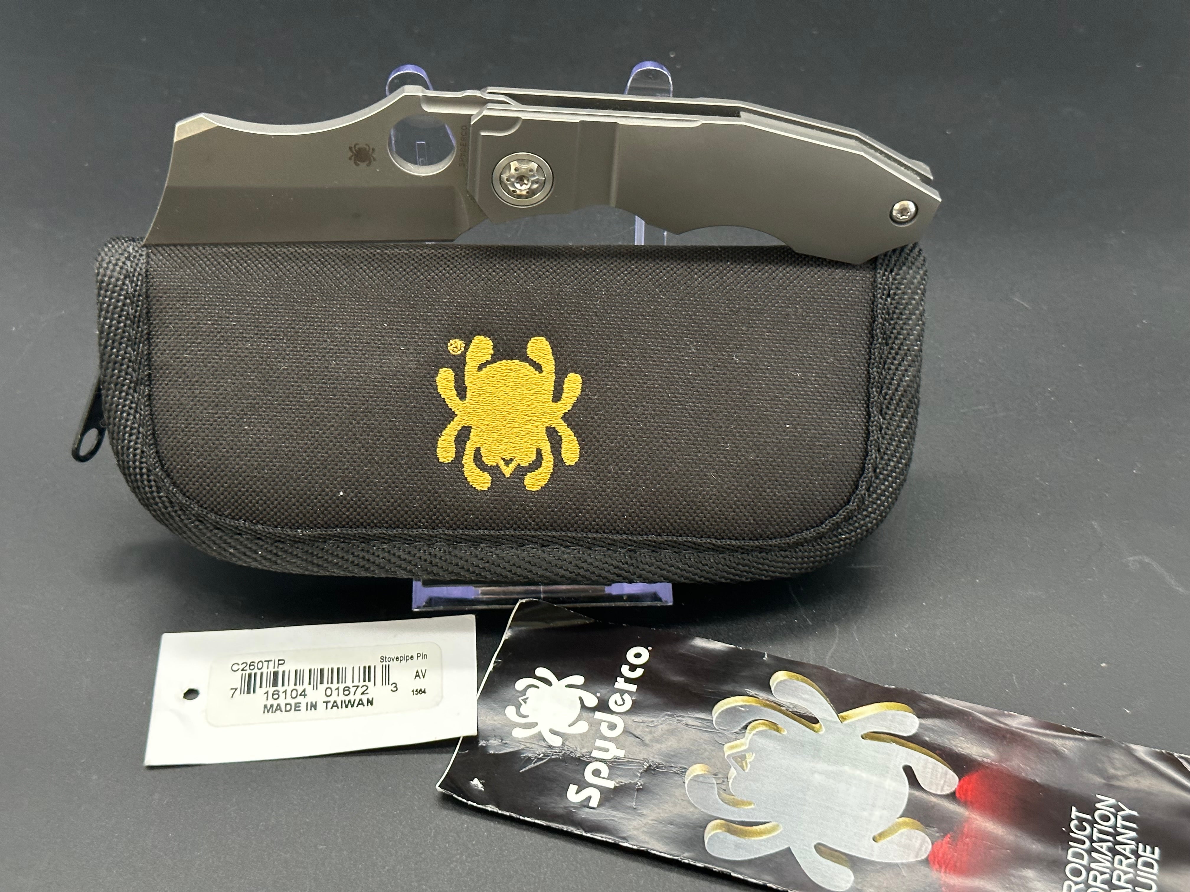 Spyderco Stovepipe Folding Knife - Premium EDC Pocket Knife for Outdoor, Camping & Everyday Carry | High-Quality Stainless Steel Blade & Ergonomic Grip