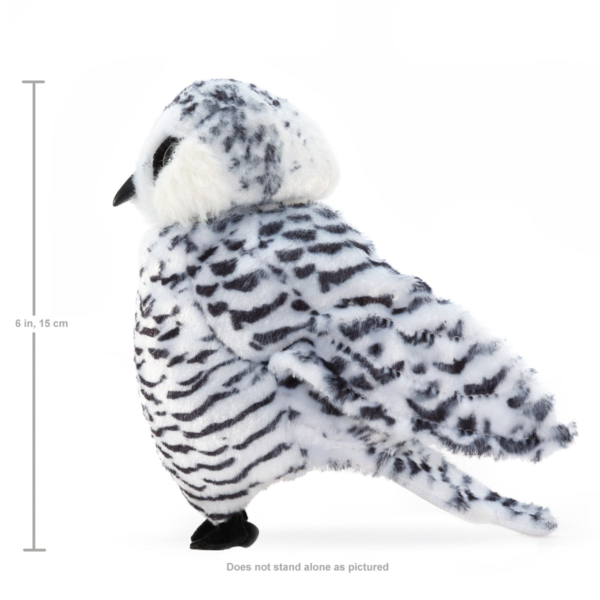 Folkmanis Small Snowy Owl Hand Puppet - Realistic White Owl Plush Toy for Kids, Storytelling, and Educational Play | Perfect for Imaginative Play, Classroom Activities, and Gift Giving
