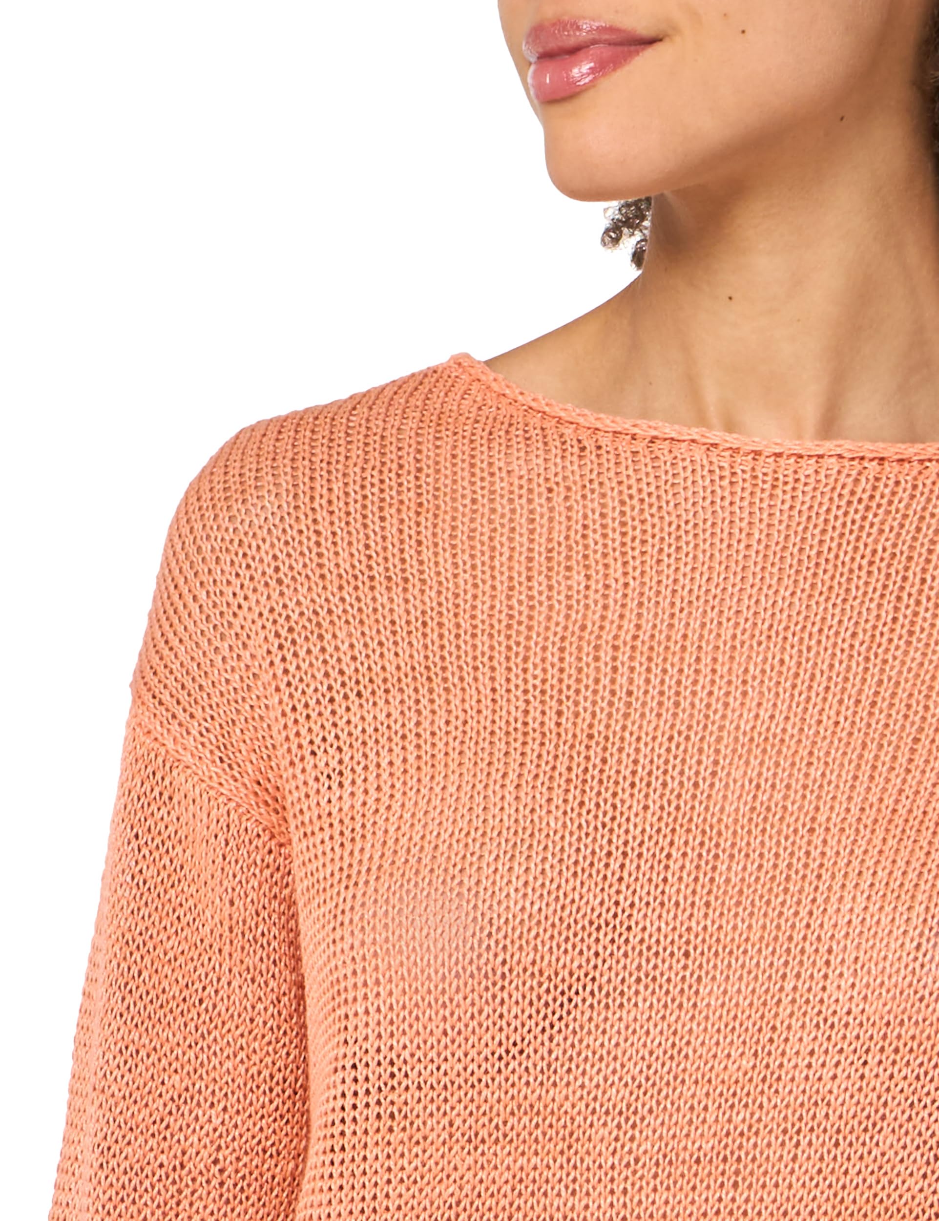 Vince Women's Linen Drop Shoulder Pullover Sweater - Soft & Breathable Linen Blend Top for Casual Wear, Office Outfits & Spring Layering