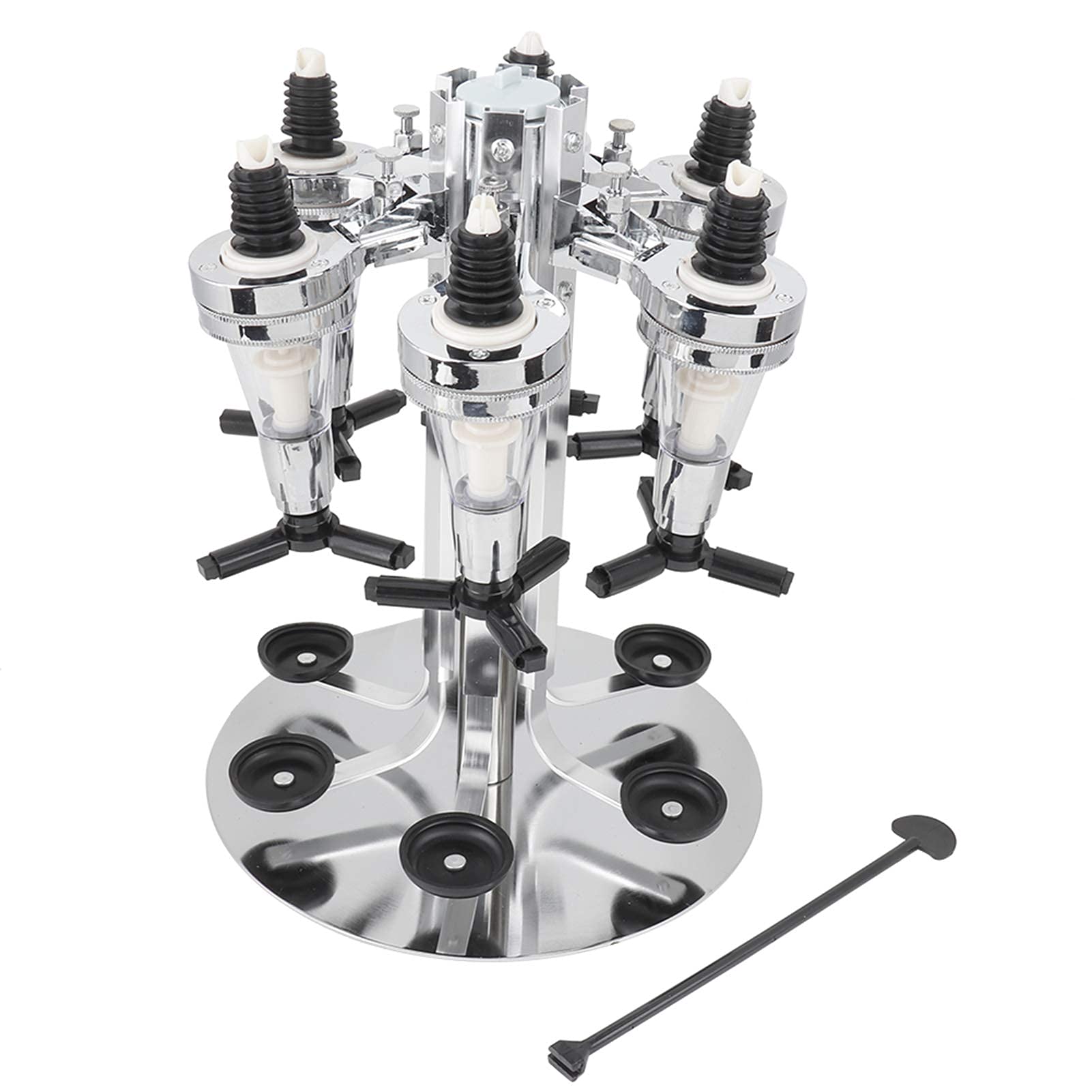 Premium 6-Bottle Rotating Liquor Dispenser for Home Bar - Wall Mounted Alcohol Shot Dispenser Station for Man Cave, Party & Entertainment Use