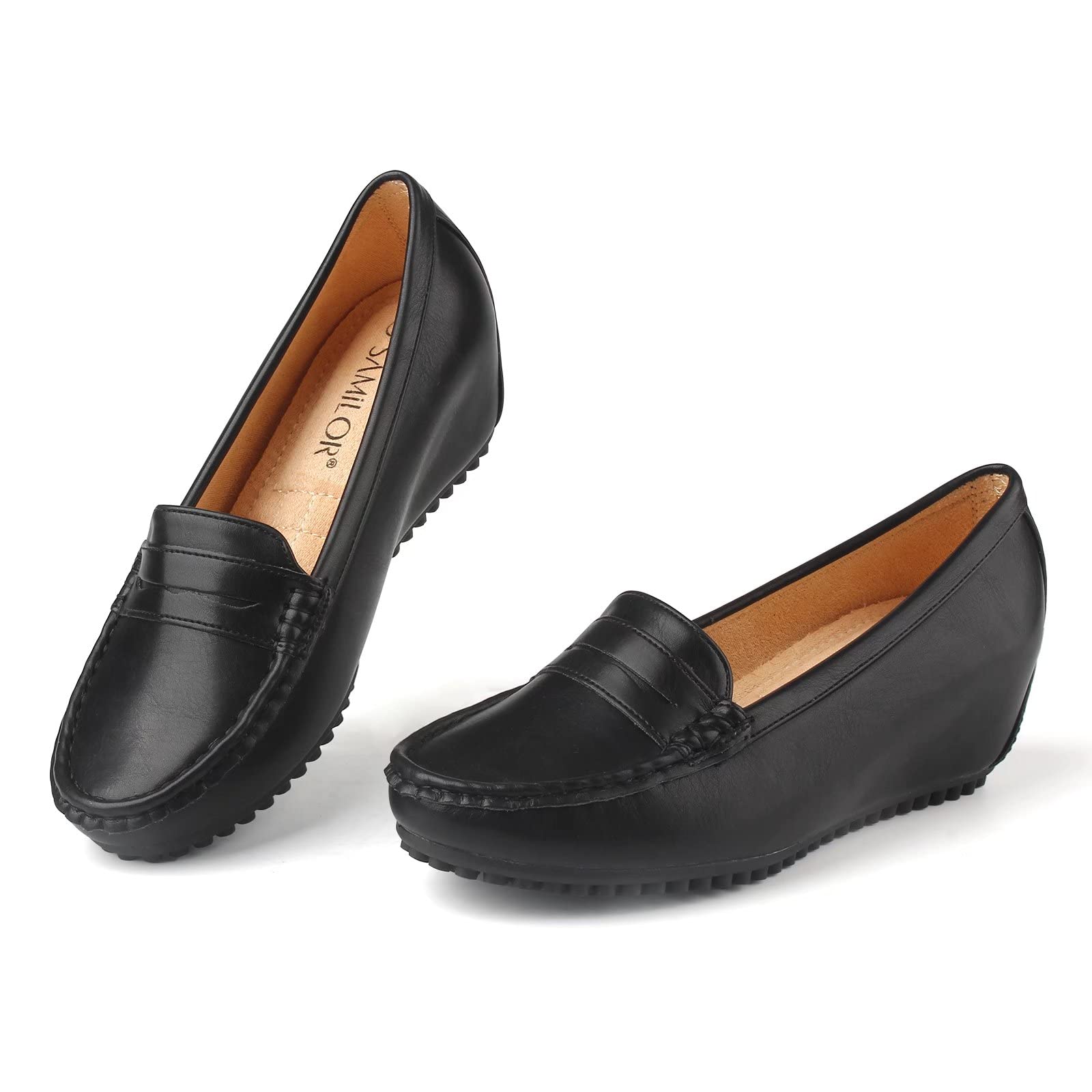 MUSSHOE Women's Slip-On Loafers - Comfortable Casual Shoes for Work, Walking & Everyday Wear | Breathable & Lightweight Flat Shoes | Perfect for Office, Travel & Daily Activities