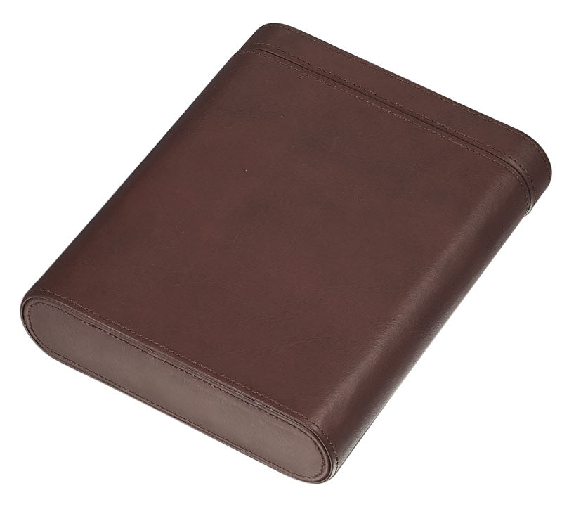 Premium Visol Larsen Leather Cigar Travel Case - 4 Cigar Capacity, Durable & Stylish for Business Trips, Gifts & Outdoor Adventures