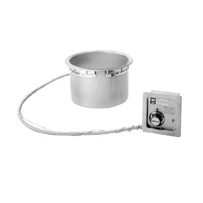 Wells 11 Quart Round Cook 'N Hold Built-In Warmer with Drain 208V - Commercial Kitchen Buffet Food Warmer for Restaurants, Catering & Buffet Service