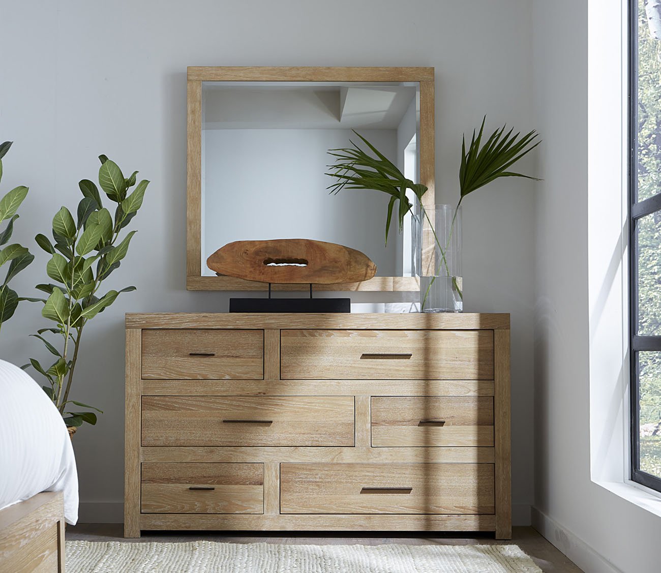 Modern Rectangular Wall Mirror for Living Room & Bedroom - Aspen Home Loft Style Decorative Mirror for Home Decor & Interior Design