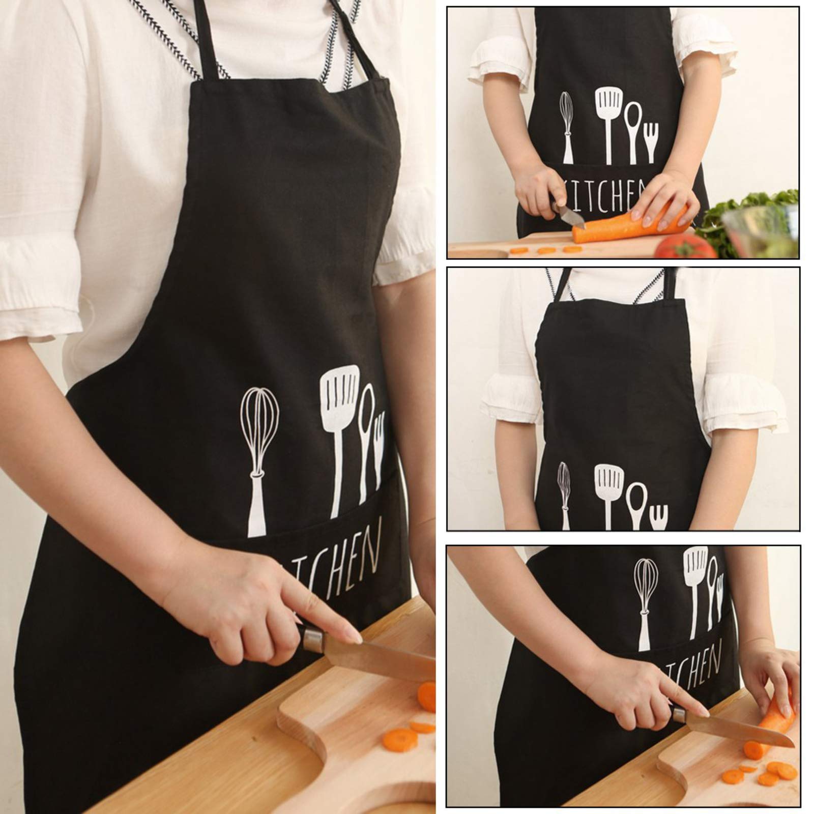 SWEET TANG Men's Waterproof Cooking Apron with Pocket - Polyester Kitchen Bib for Restaurant Chefs & Home Cooking - Perfect for BBQ, Baking & Grilling
