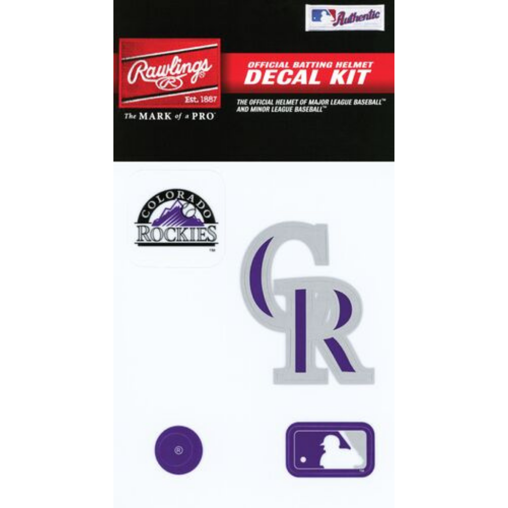 Rawlings MLB Decal Kit - Official Baseball Team Stickers for Helmets, Bats & Locker Decor | Perfect for Fans, Players & Collectors