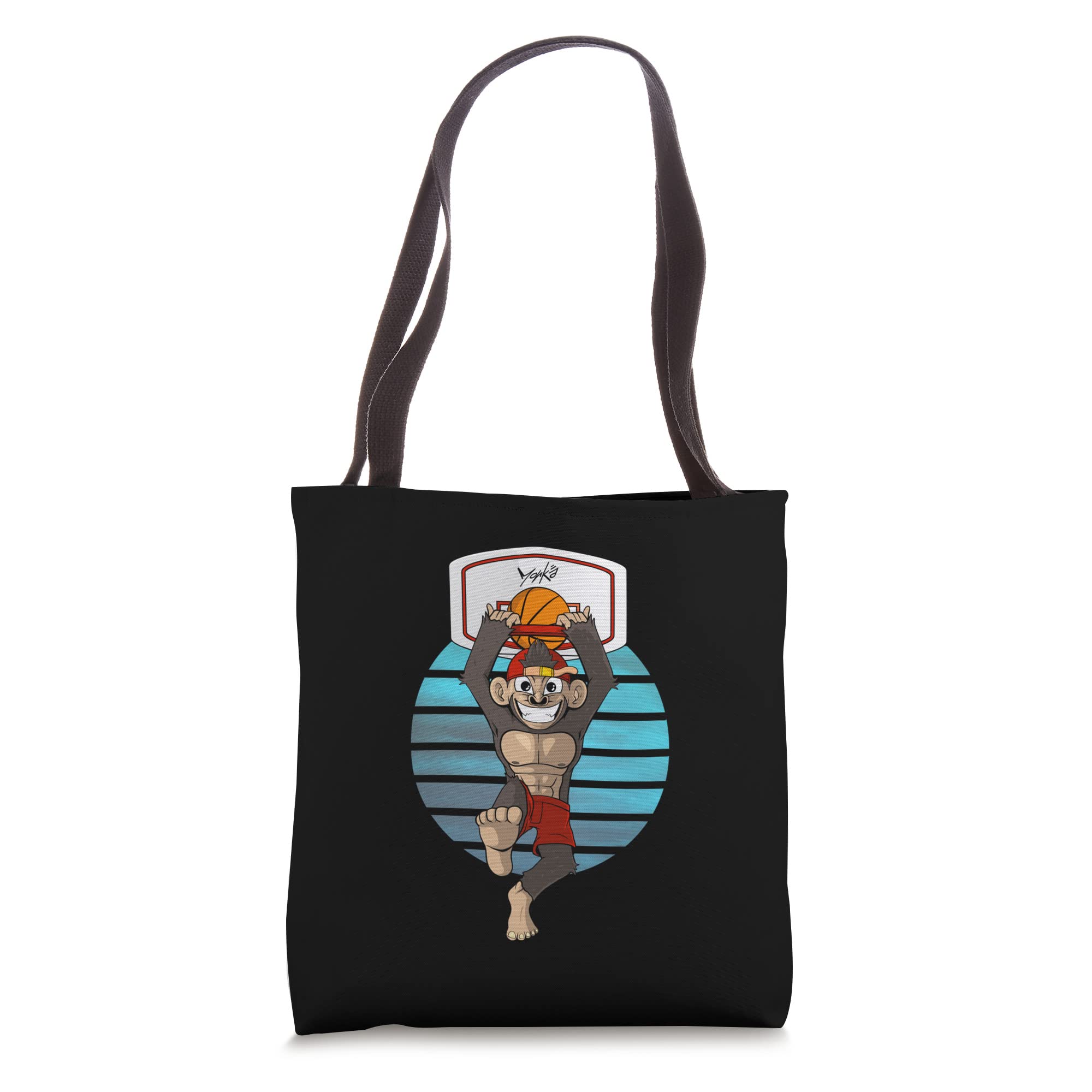 Monkä Basketball Monkey Sports Player Tote Bag - Durable Gym & Game Day Accessory for Basketball Fans & Athletes