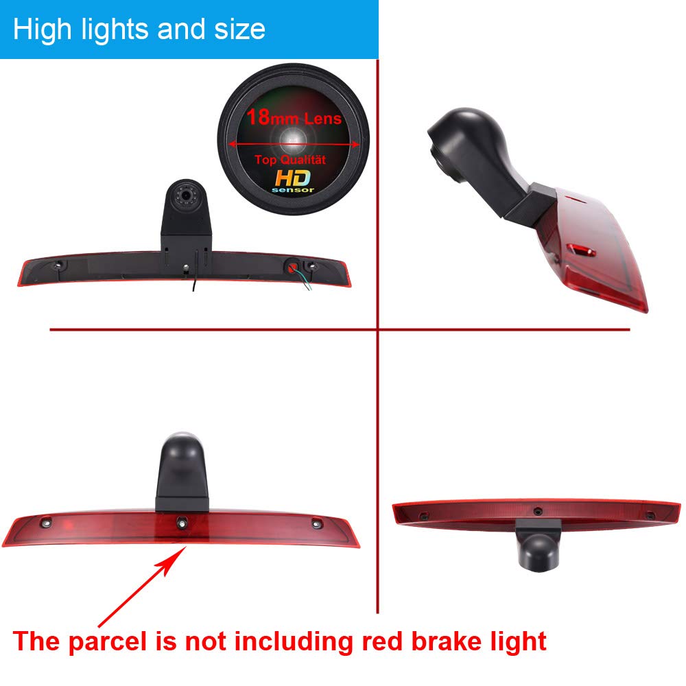 HD Color CCD Waterproof Rear View Backup Camera for Mercedes Benz Vito/Viano/Sprinter, 170° Wide Angle Night Vision Reversing Camera - Perfect for RVs, Vans & Trucks (Model B7239)