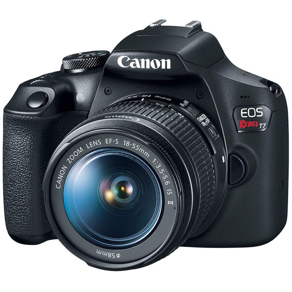 Canon EOS Rebel T7 DSLR Camera with 18-55mm Lens Kit | Includes Extra Battery, Tripod, Cleaning Kit & Deluxe Case | Perfect for Travel Photography, Vlogging & Beginner Photographers